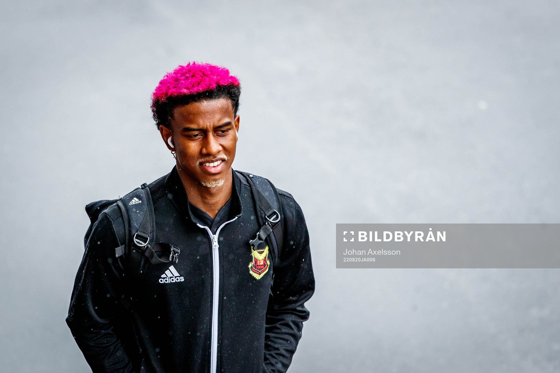 Östersunds Chovanie Amatkarijo inför fotbollsmatchen i Superettan mellan Östersund och Brommapojkarna den 20 augusti 2022 i Östersund.