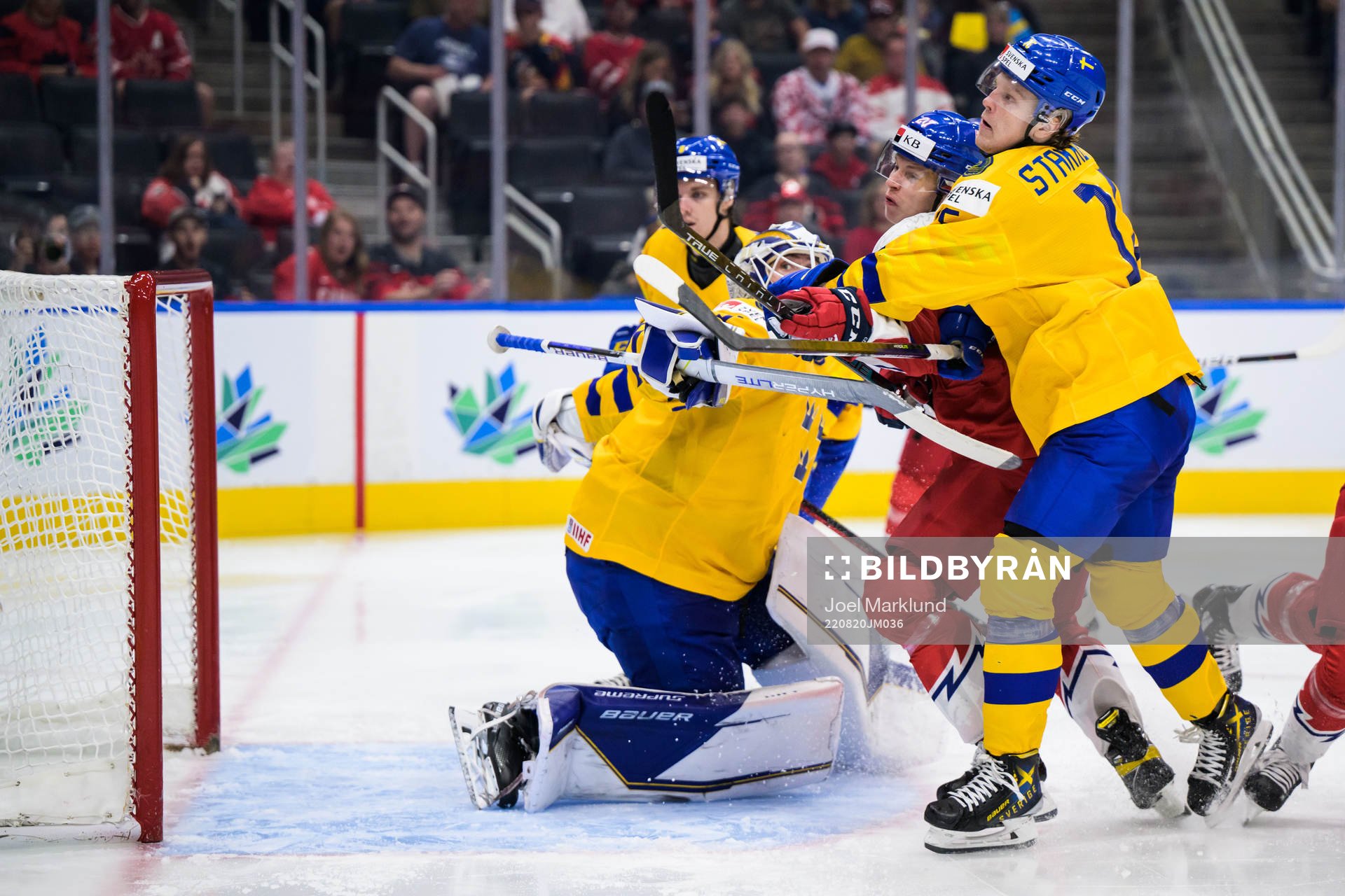 Gabriel Szturcof Czech Republic and goaltender Jesper