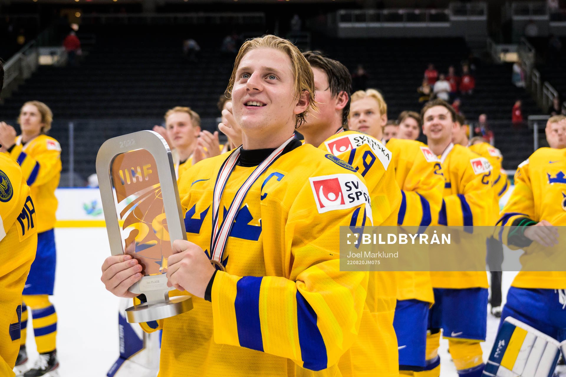 Emil Andrae of Sweden celebrates