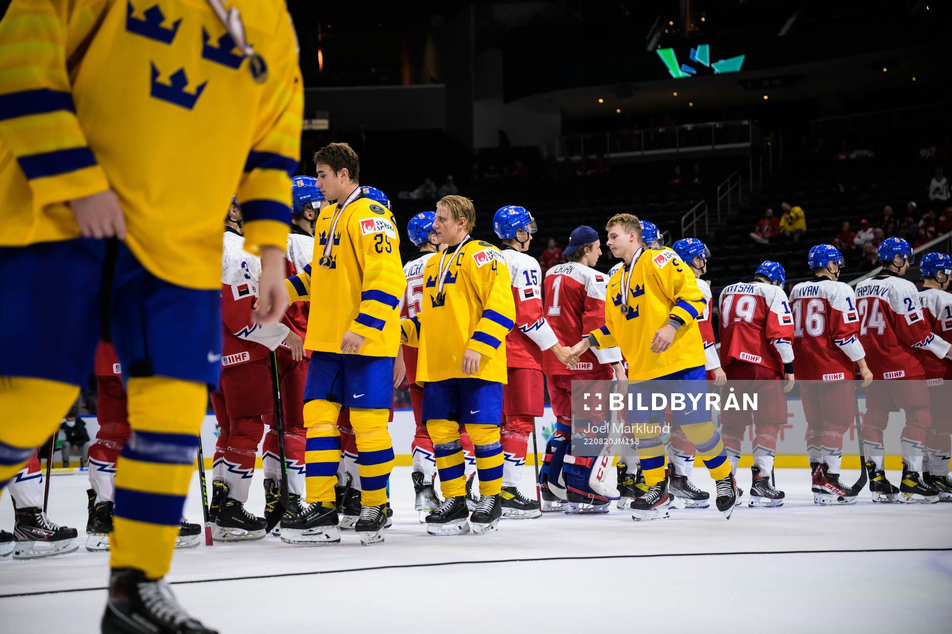 Daniel Torgersson, Emil Andrae and Anton Olsson of Sweden