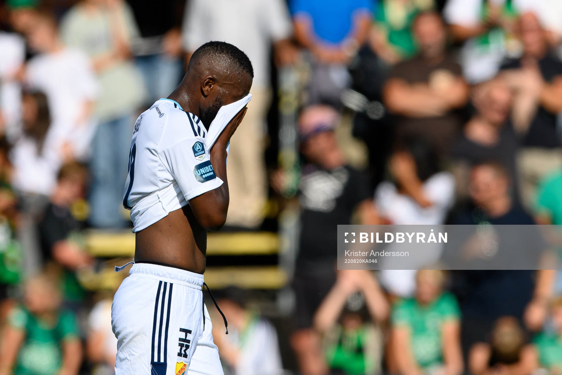 Djurgårdens Emmanuel Justine Rabby Banda deppar