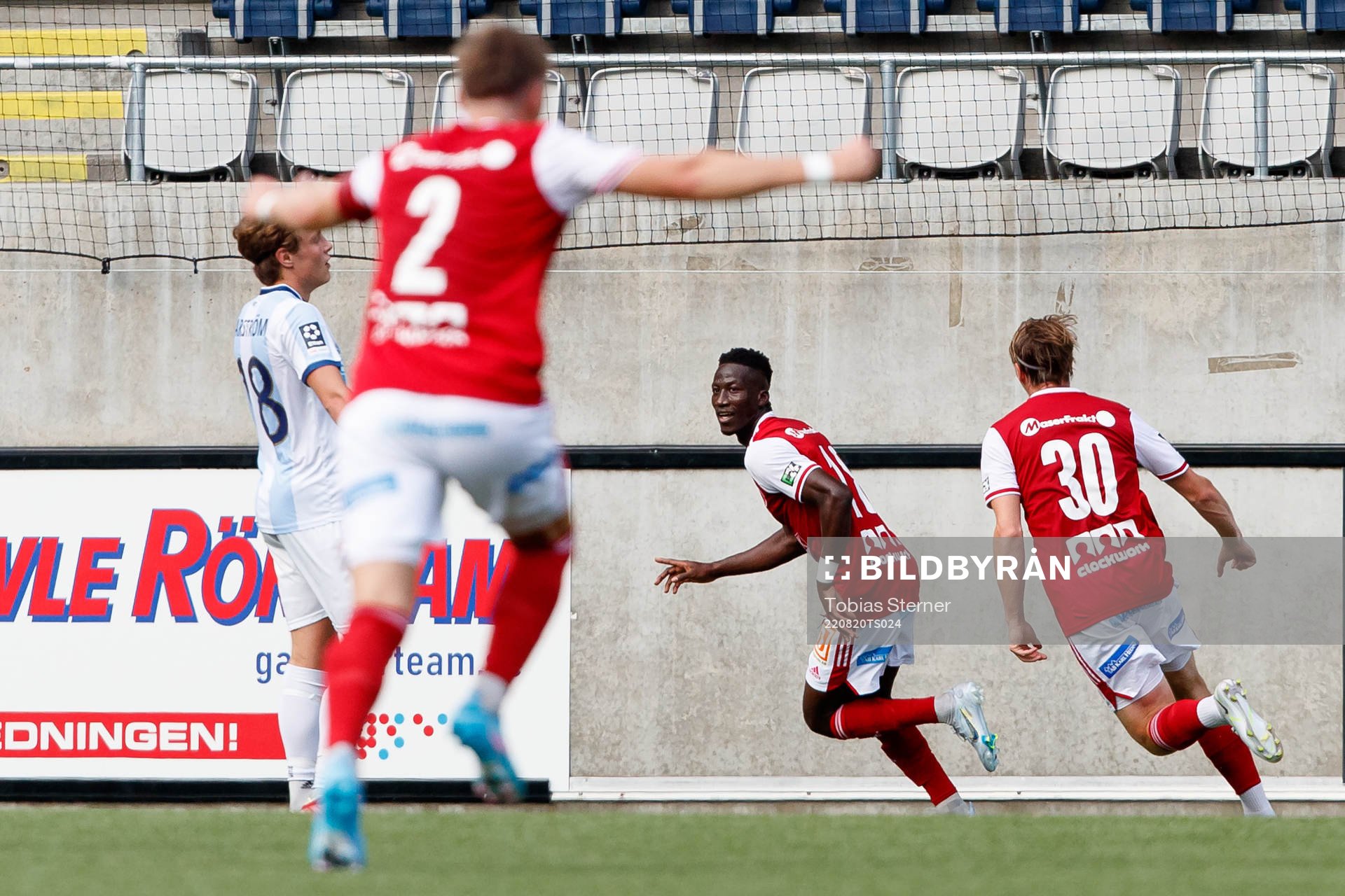 Sandvikens Naeem Mohammed jublar