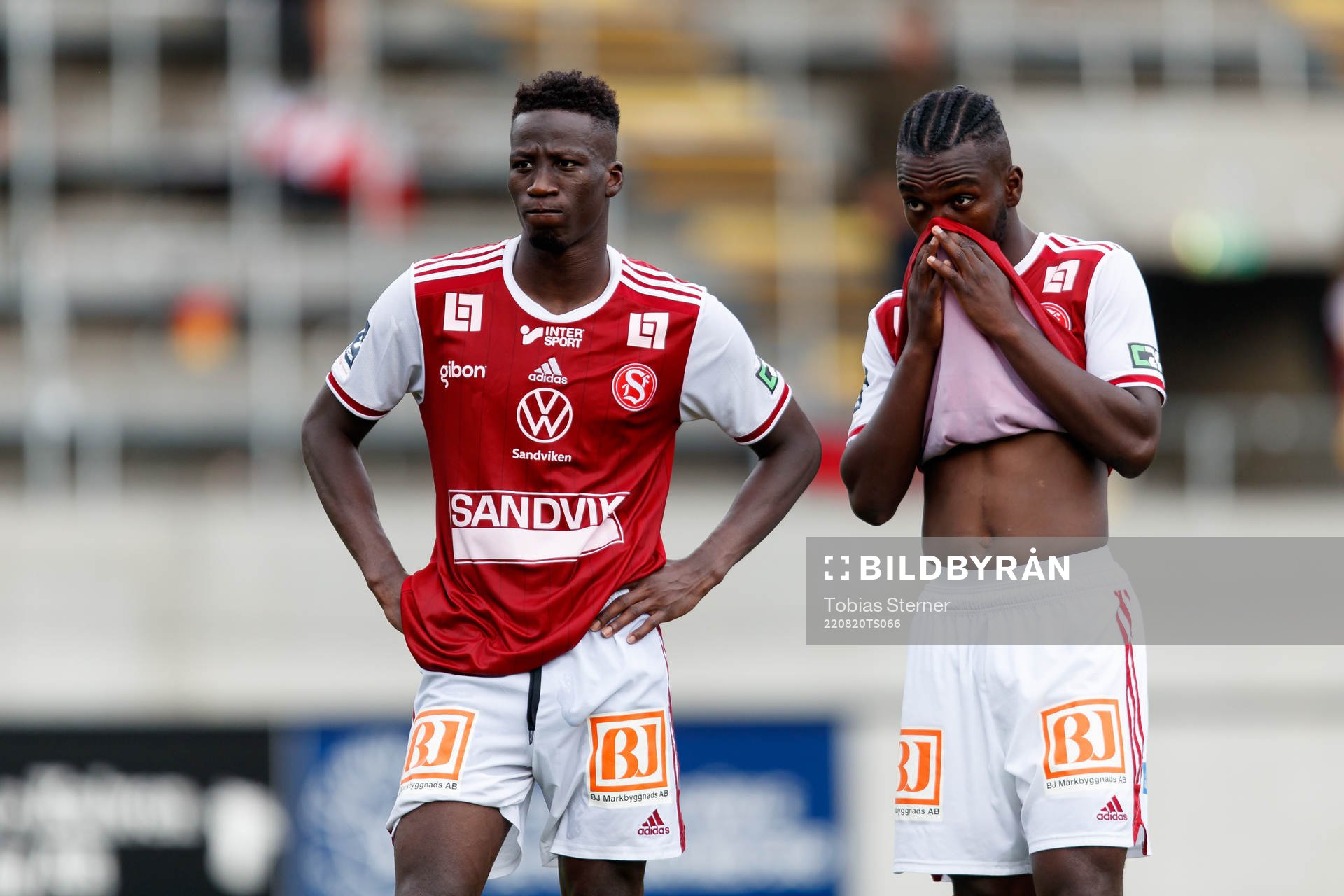Sandvikens Naeem Mohammed och Kofi Fosuhene Asare deppar