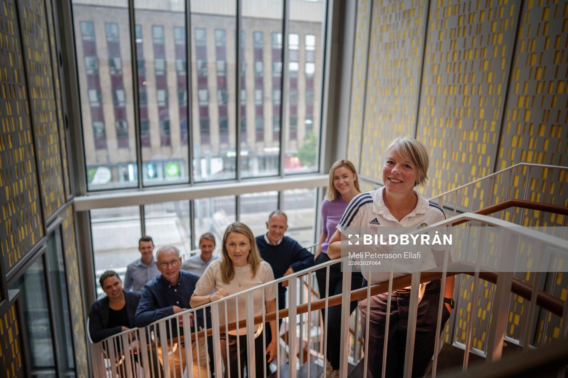 Kalle Marttinen, Heidi Pihlaja, Christian Bordinggaard, Martha Lande, Thorkild, Lillesveen, Göran Havik, Annina Åman och Caroline Waldheim poserar för ett porträtt den 20 augusti 2022 på Scandic Continental i Stockholm. 