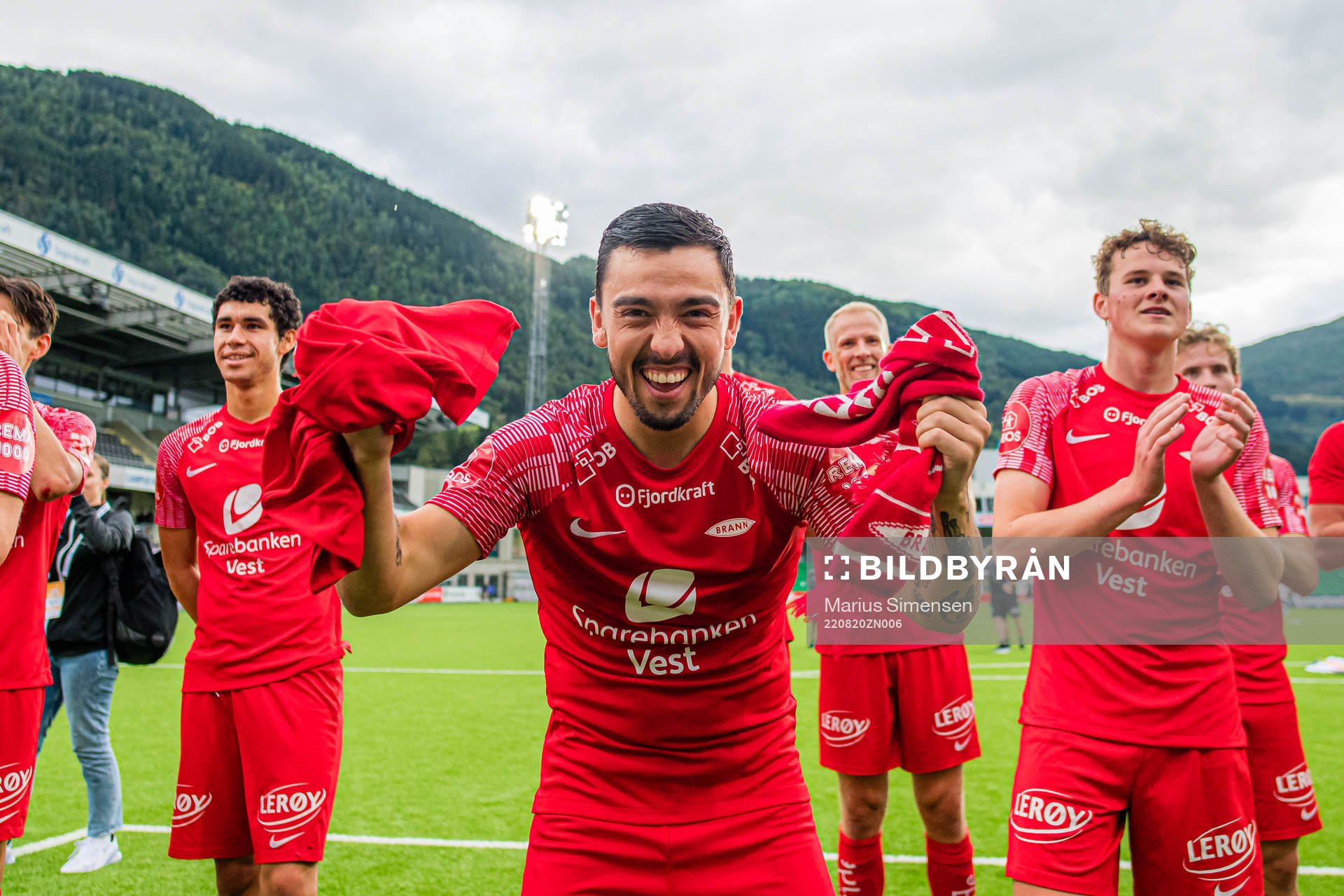 Niklas Fernando Nygaard Castro of Brann celebrates