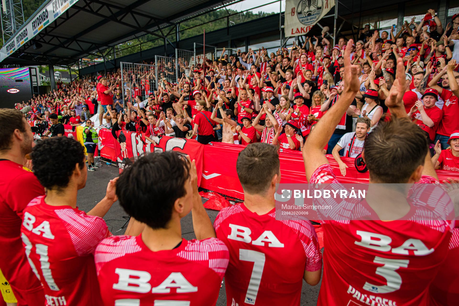 Spectators in the stands celebrates