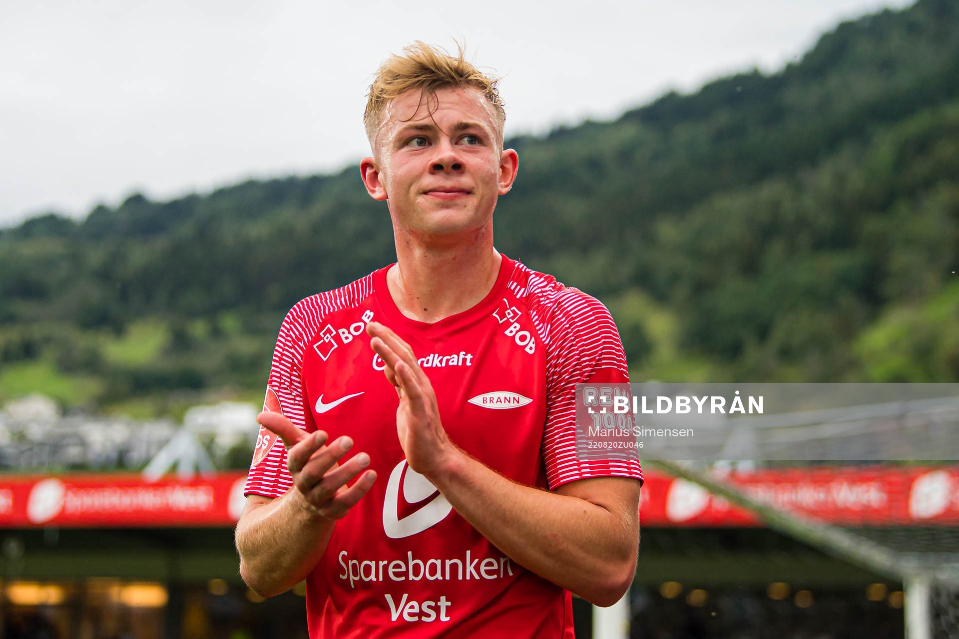 Aune Selland Heggebø of Brann during the OBOS-ligaen match between Sogndal and Brann on August 20, 2022 in Sogndal.
