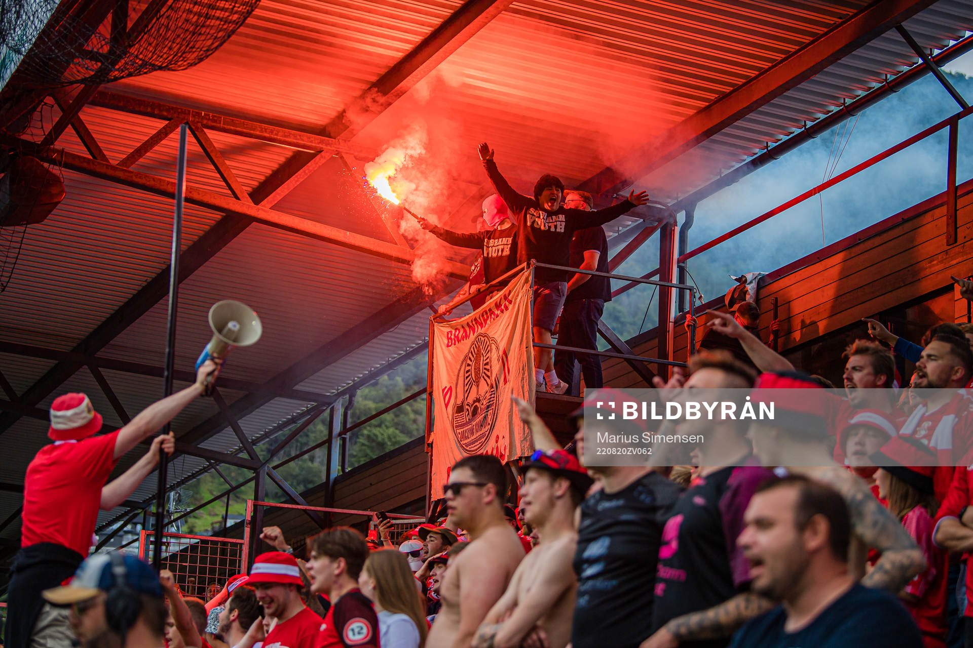 Spectators in the stands