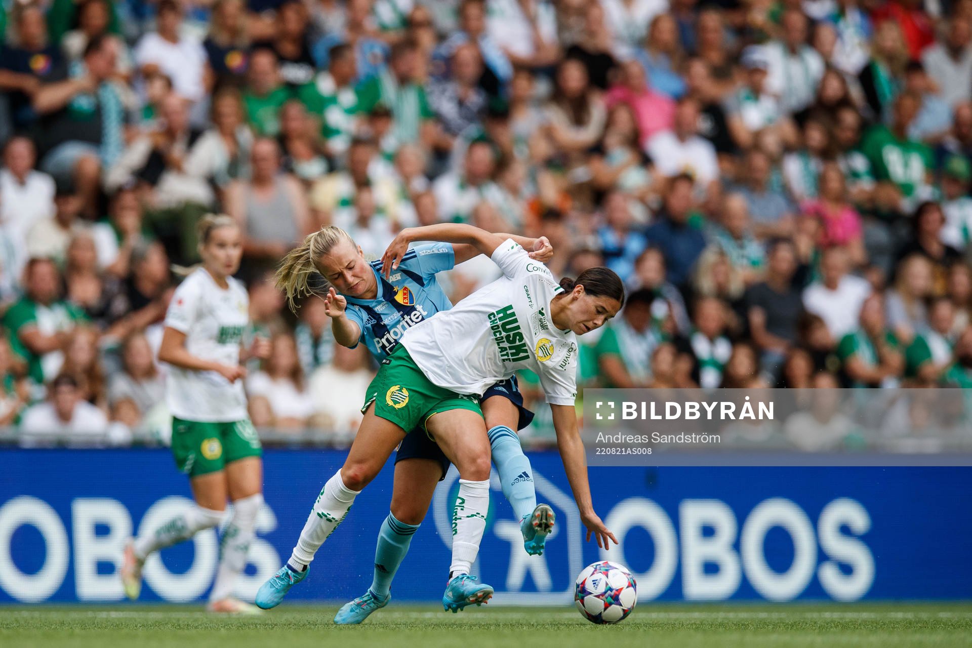 Hammarbys Kyra Cooney-Cross och Djurgårdens Tove Almqvist