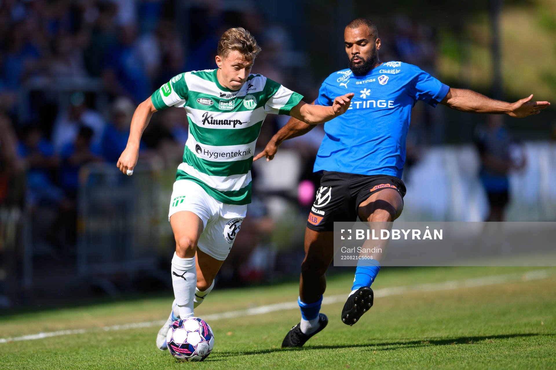 Västerås SKs Simon Gefvert och Halmstads Phil Ofosu-Ayeh