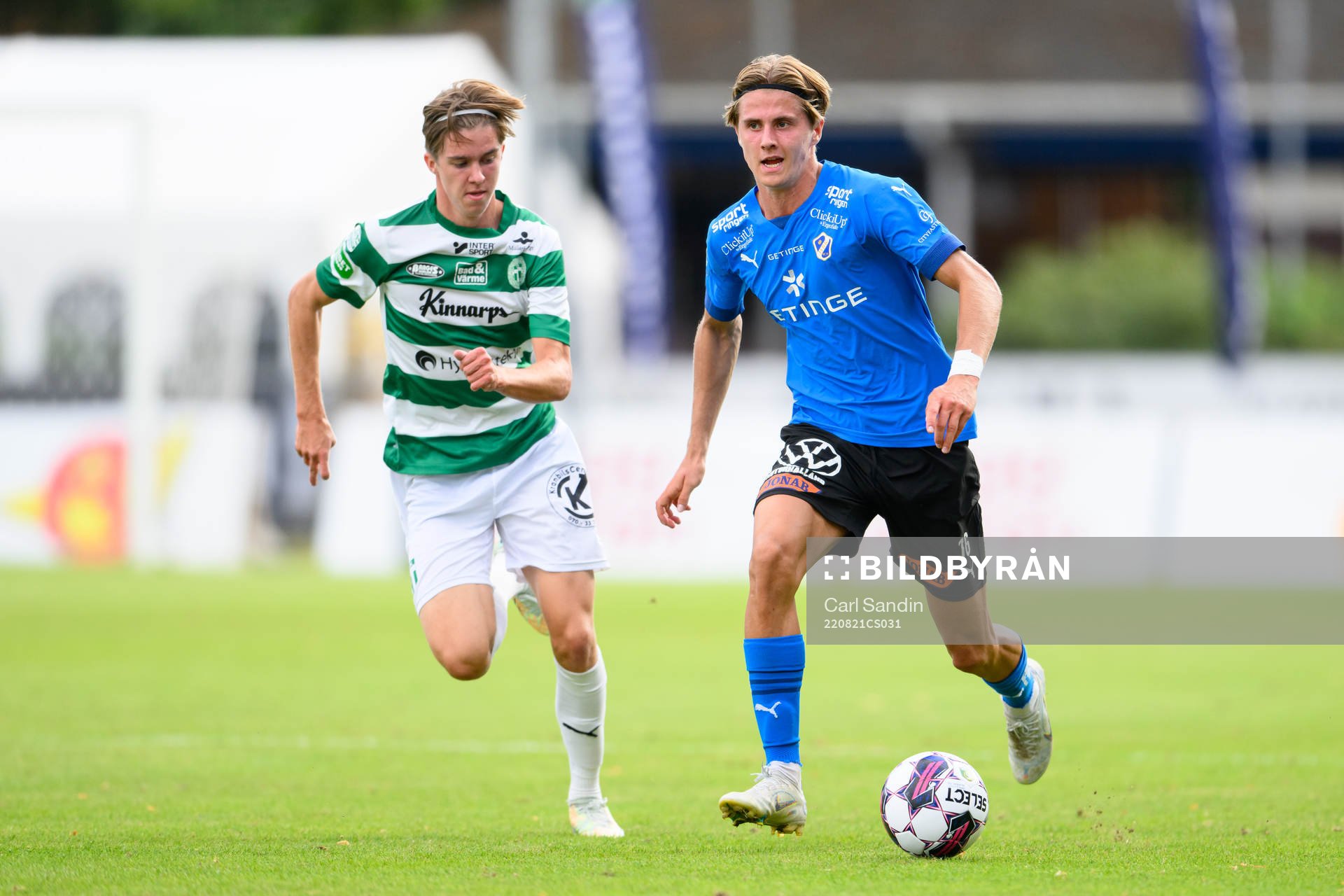 Västerås SKs Max Larsson och Halmstads Erik Ahlstrand