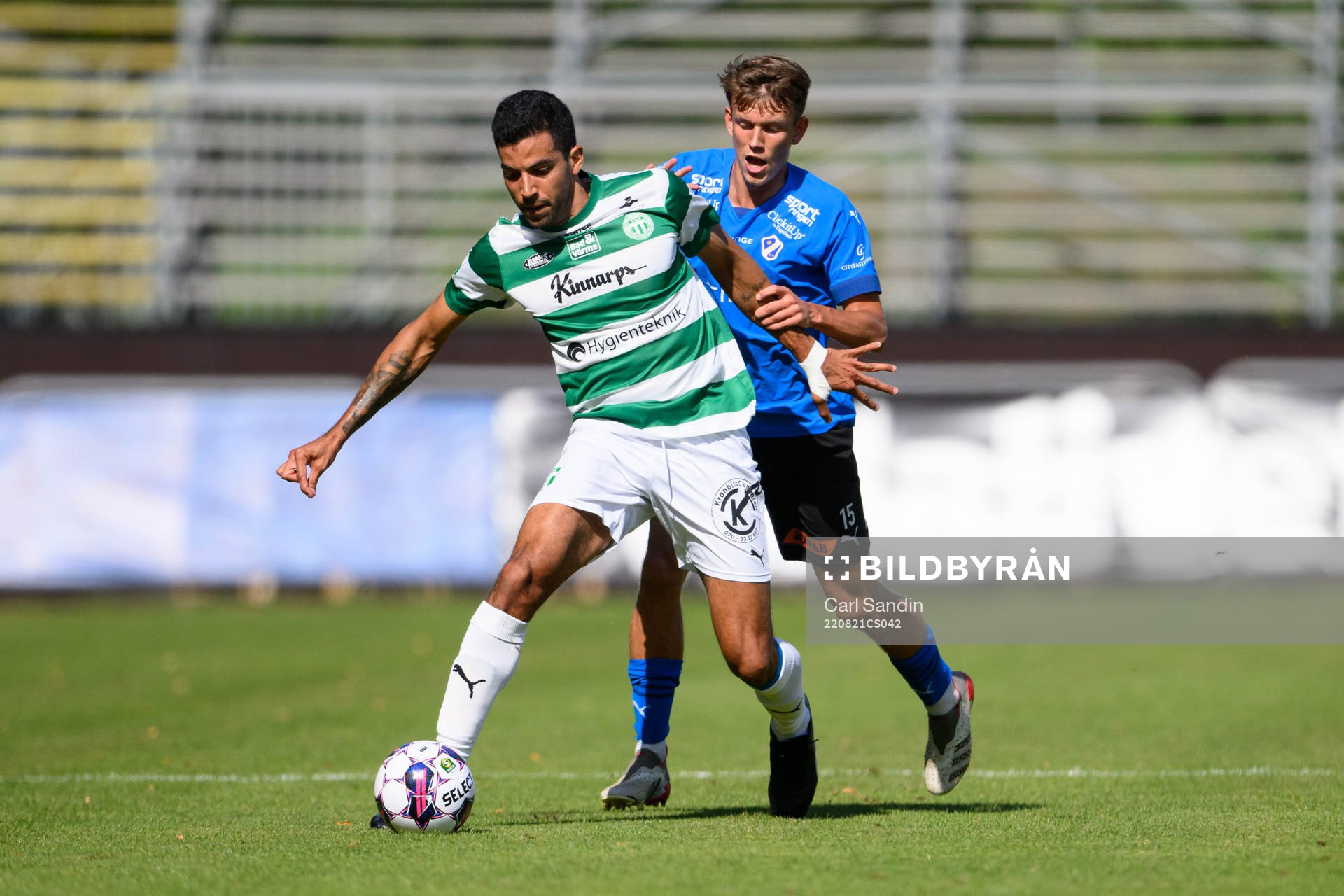 Västerås SKs Pedro Ribeiro och Halmstads Kazper Karlsson