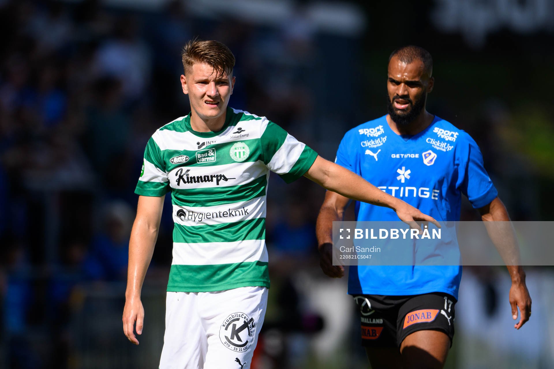 Västerås SKs Martin Gambos under fotbollsmatchen i Superettan mellan Halmstad och Västerås SK den 21 augusti 2022 i Halmstad. 