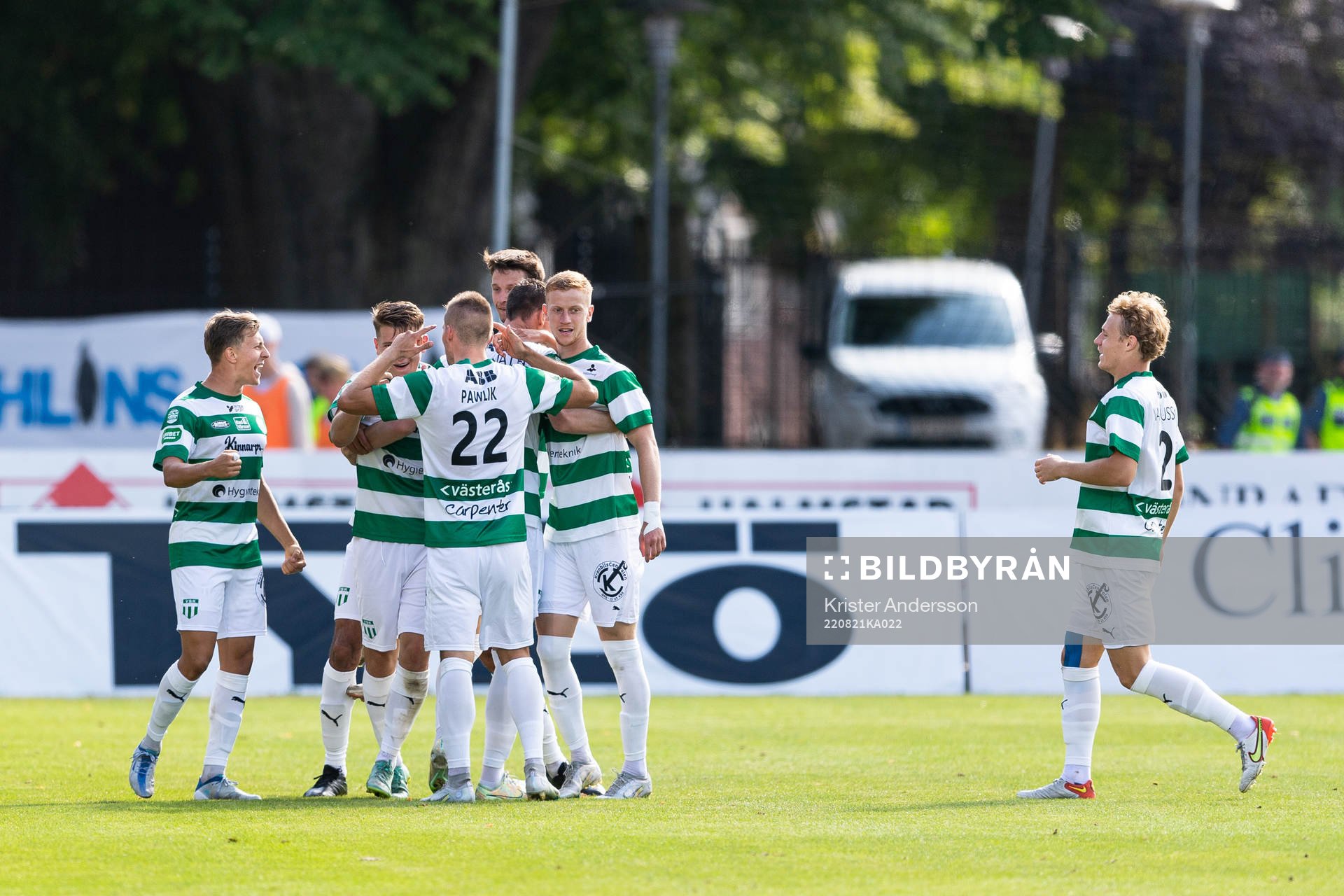 Västerås SKs spelare jublar