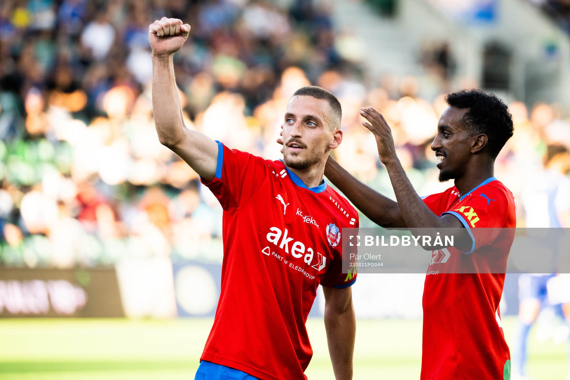 Helsingborgs Arian Kabashi jublar
