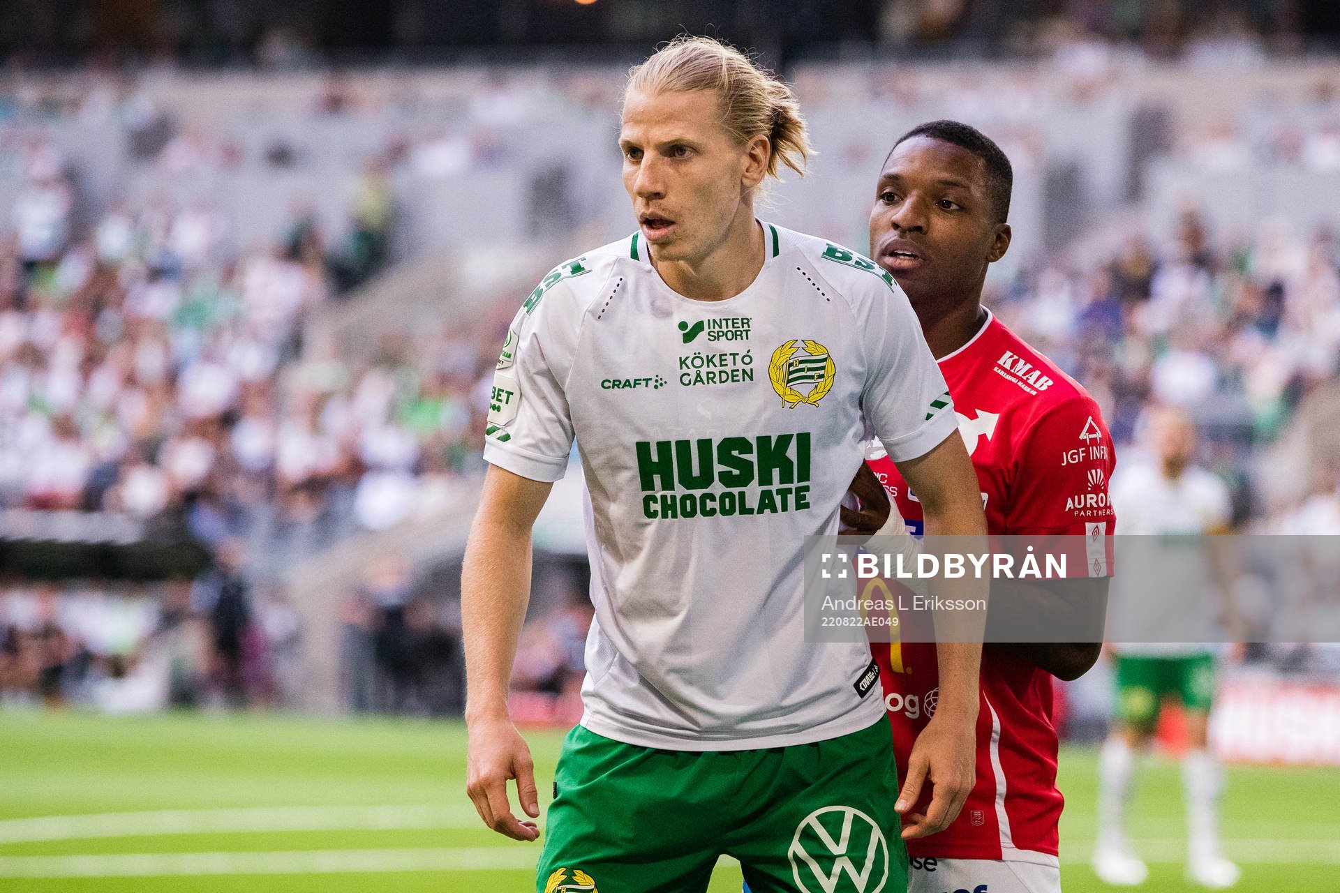 Hammarbys Gustav Ludwigson och Degerfors Joseph-Claude