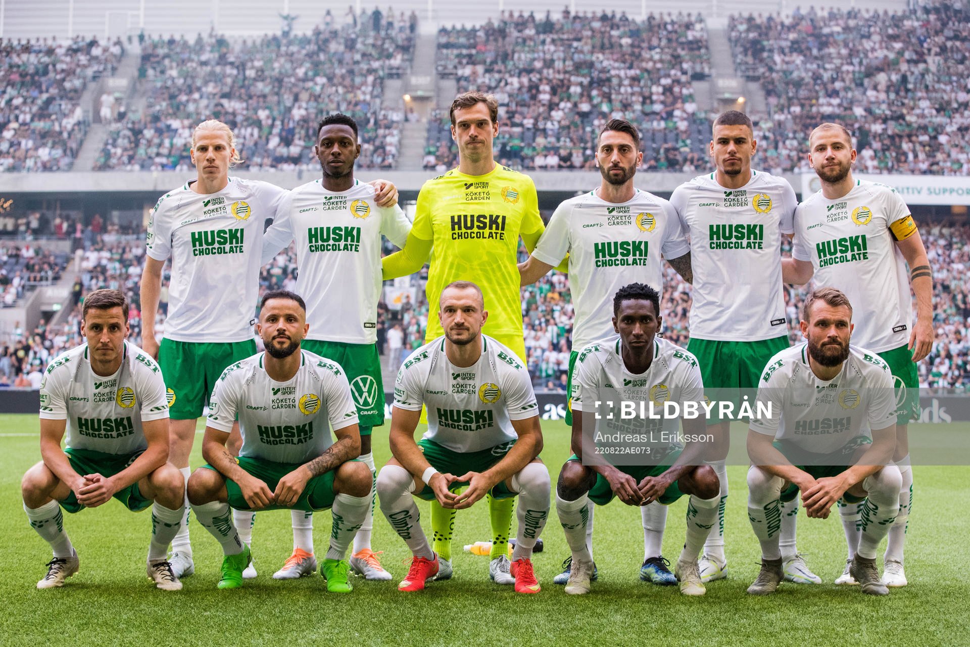Hammarbys startelva innan fotbollsmatchen i Allsvenskan