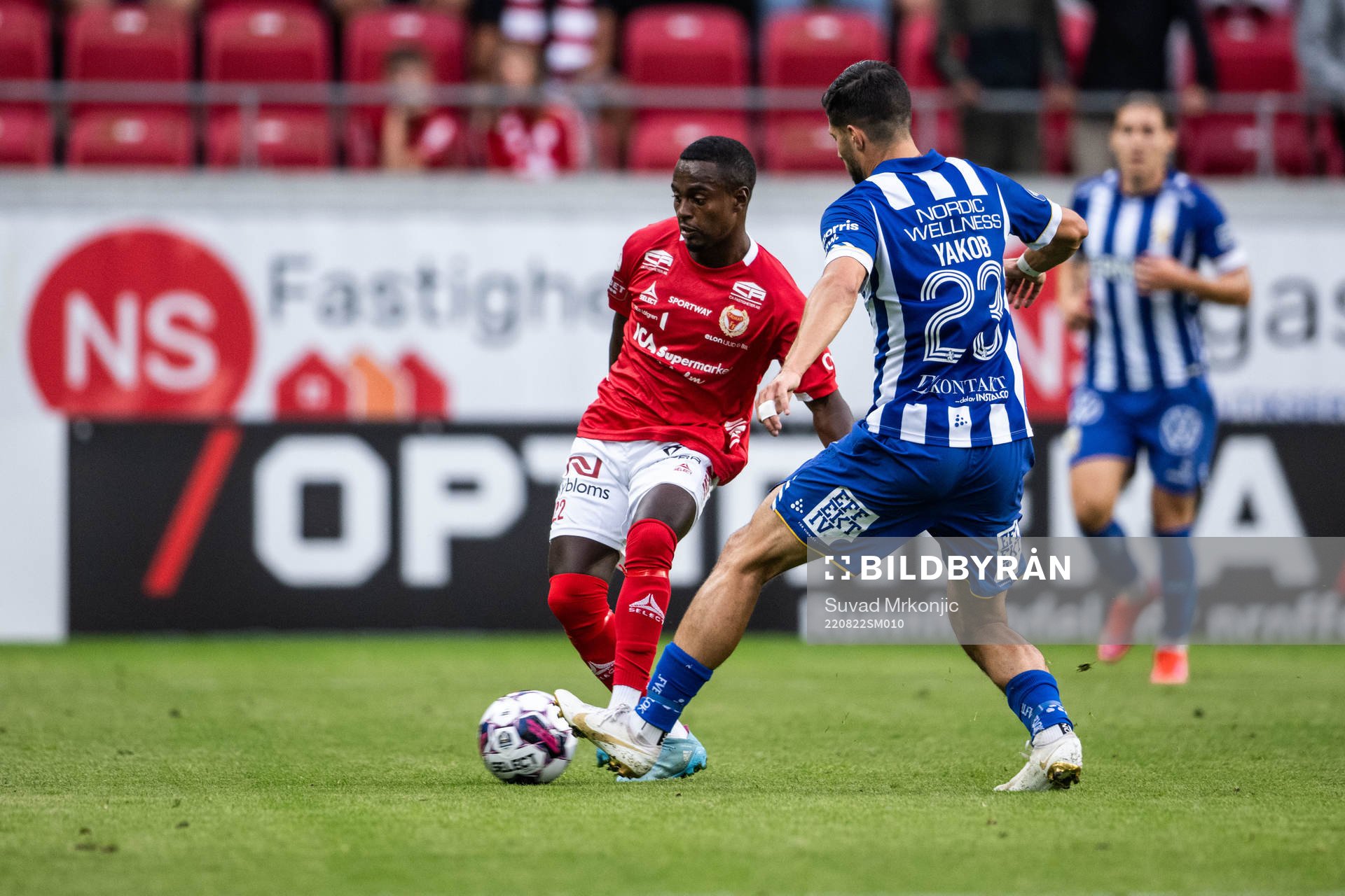Kalmars Nahom Girmai Netabay och IFK Göteborgs Kevin Yakob