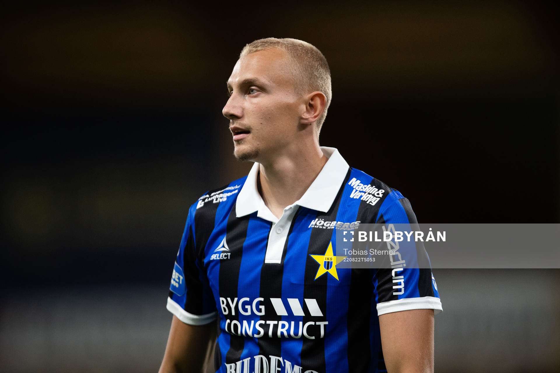 Sirius Jakob Voelkerling Persson under fotbollsmatchen i Allsvenskan mellan Sirius och Häcken den 22 augusti 2022 i Uppsala. 
