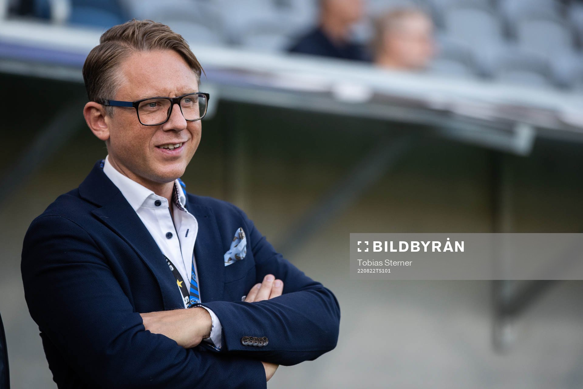 Sirius klubbdirektör Christer Abrahamsson inför fotbollsmatchen i Allsvenskan mellan Sirius och Häcken den 22 augusti 2022 i Uppsala. 