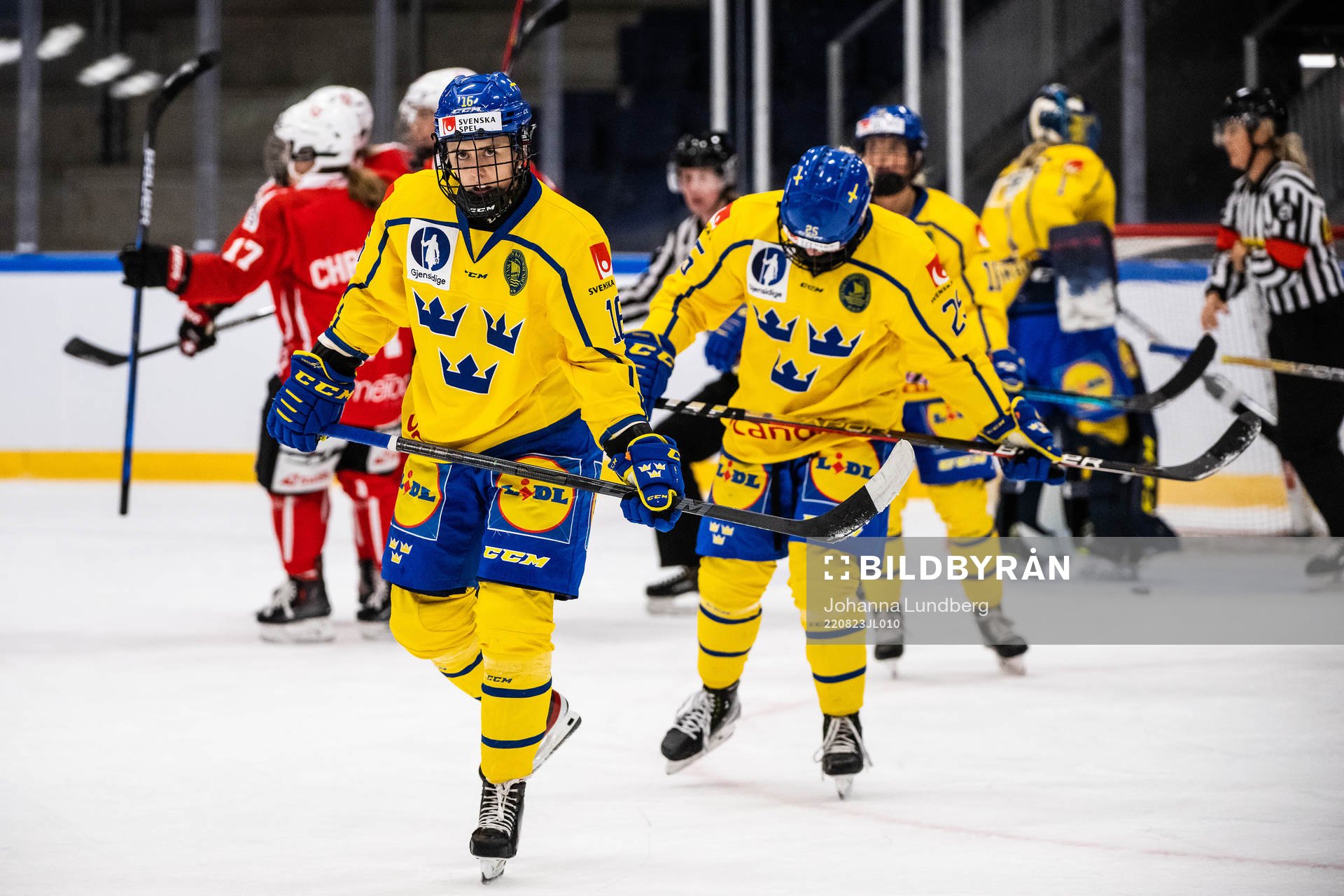 Linnea Johansson of Sweden looks dejected