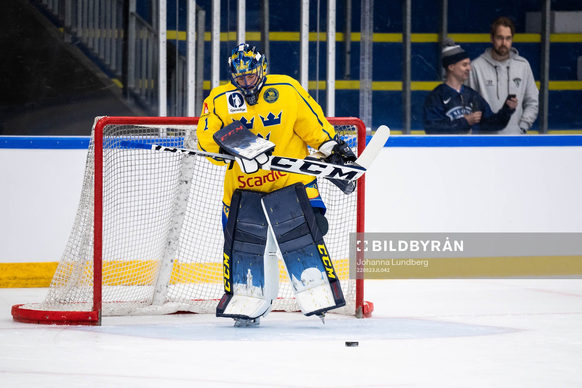 goaltender Ida Boman of Sweden looks dejected
