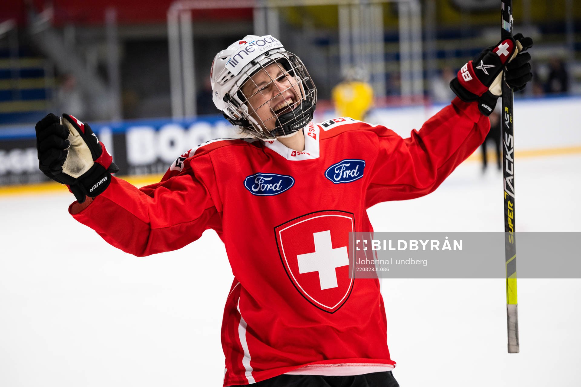 Nadine Hofstetter of Switzerland celebrates at a penalty