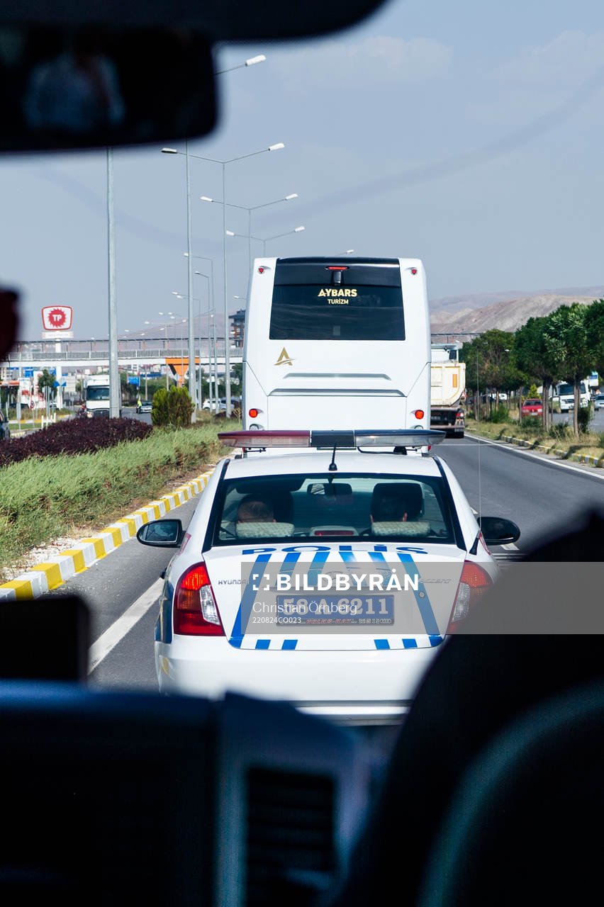 Police escort in Sivas