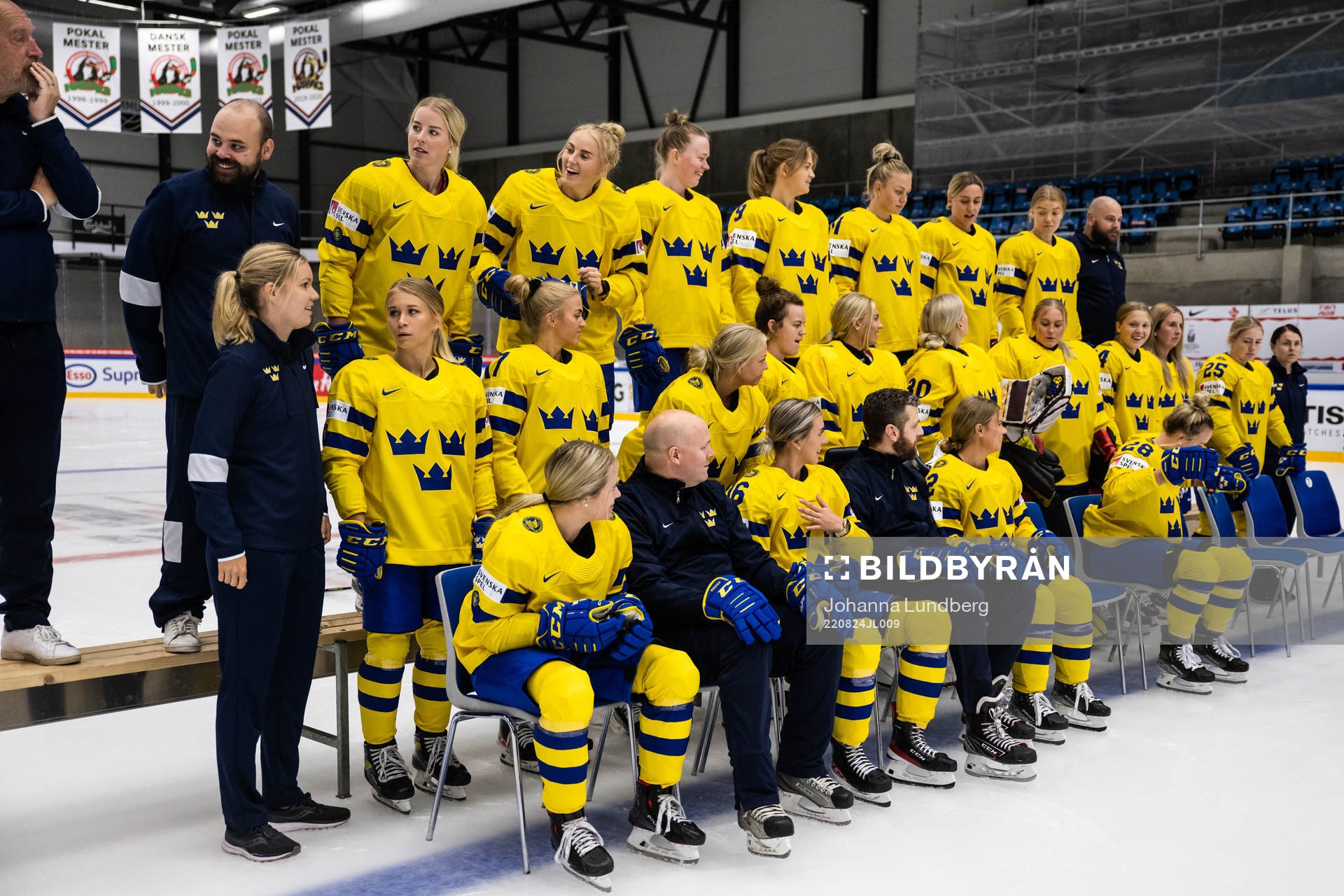 Players of the Swedish women's national ice hockey team