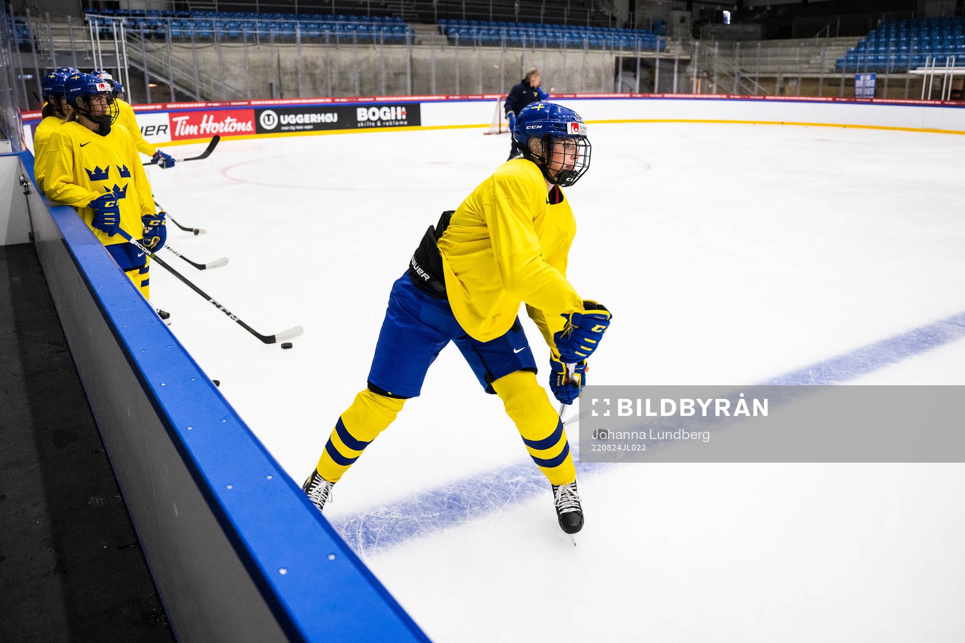 Olivia Carlsson of the Swedish women's national ice hockey