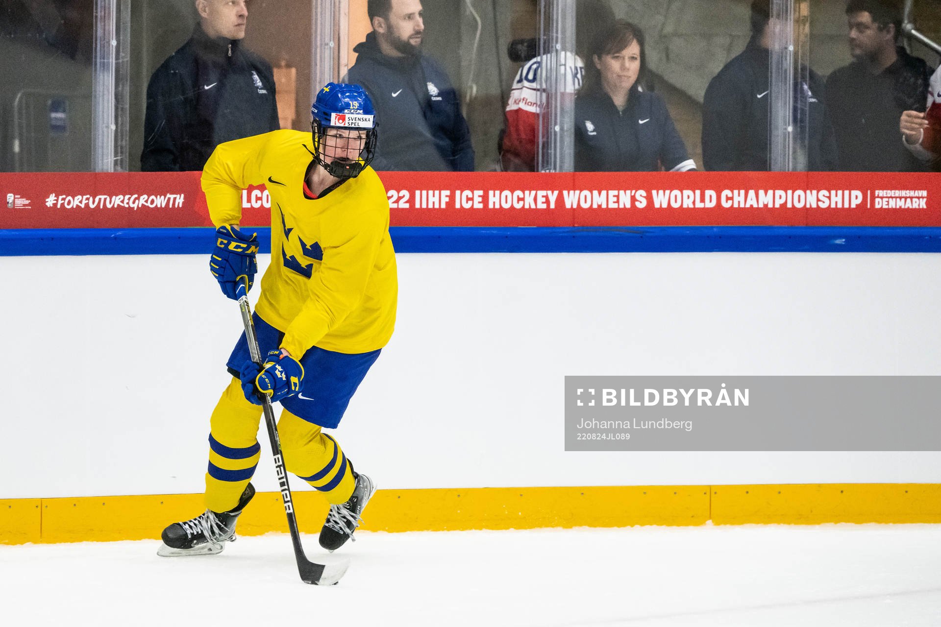 Sara Hjalmarsson of the Swedish women's national ice hockey