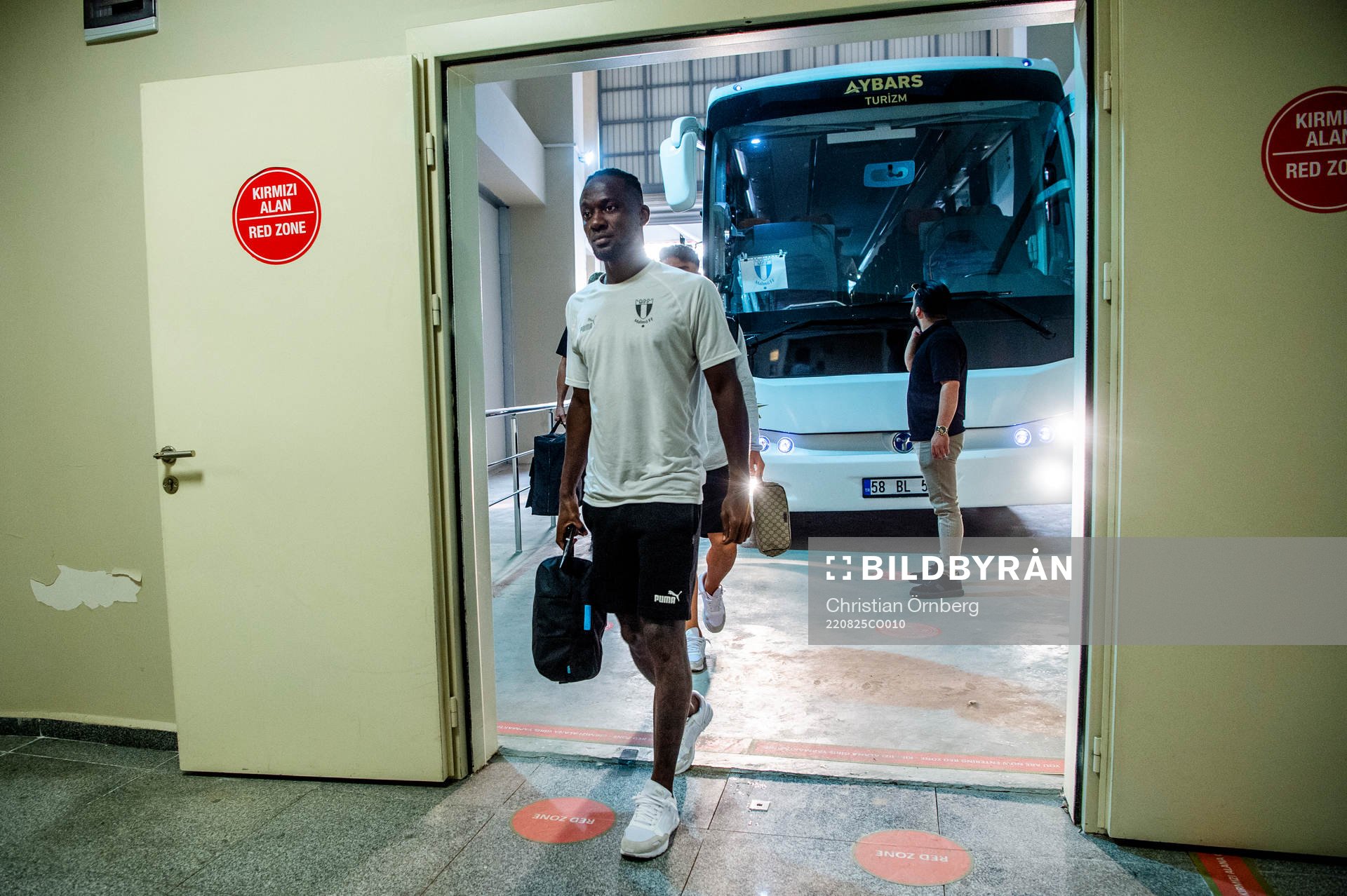 Mohamed Buya Turay of Malmö FF arriving