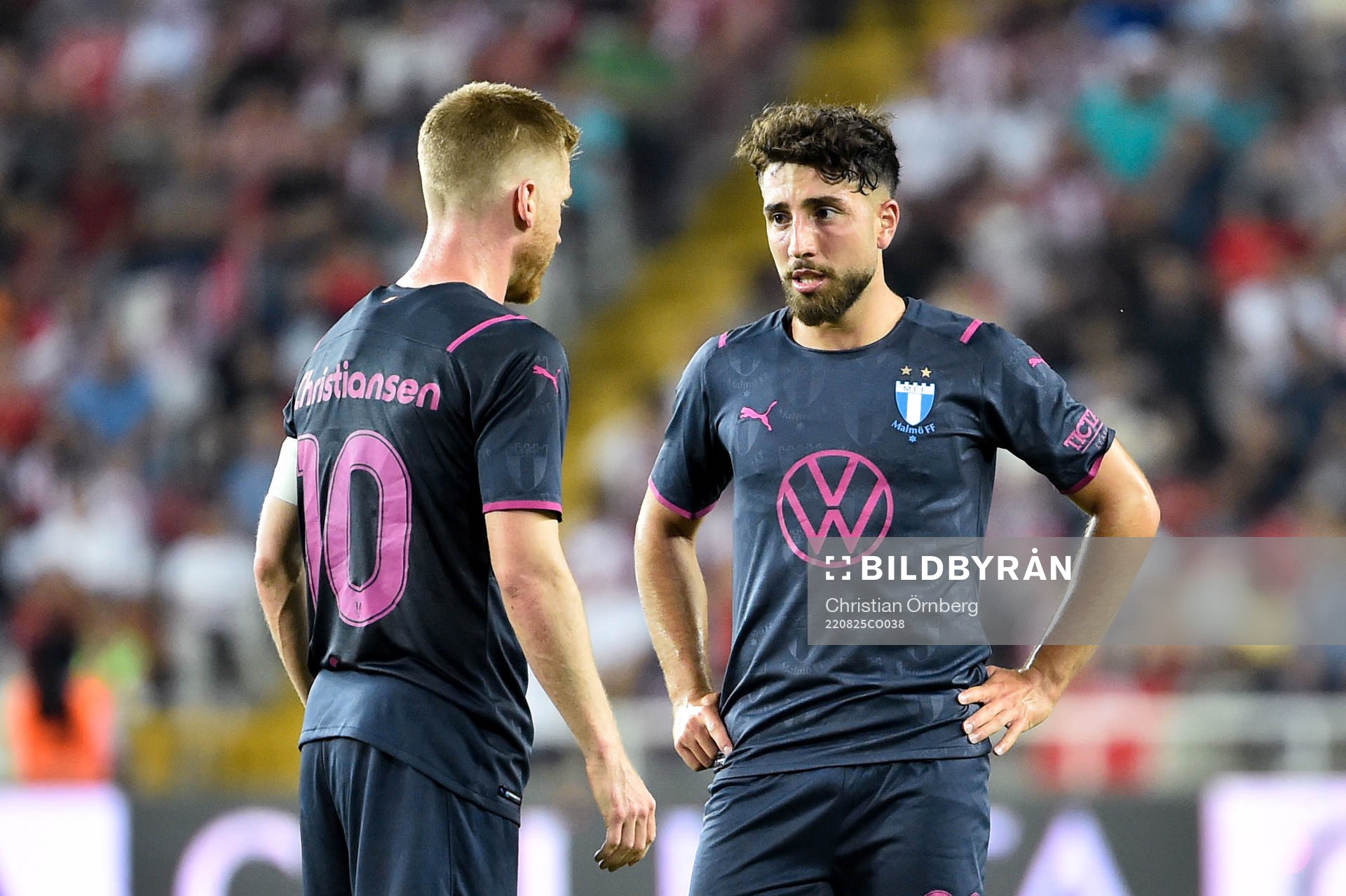 Anders Christiansen and Moustafa Zeidan of Malmö FF
