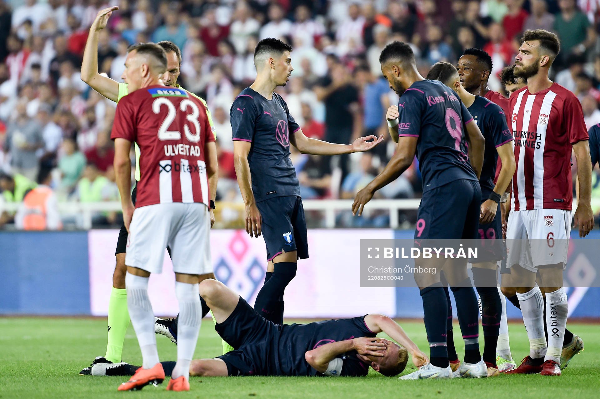 Anders Christiansen of Malmö FF in pain