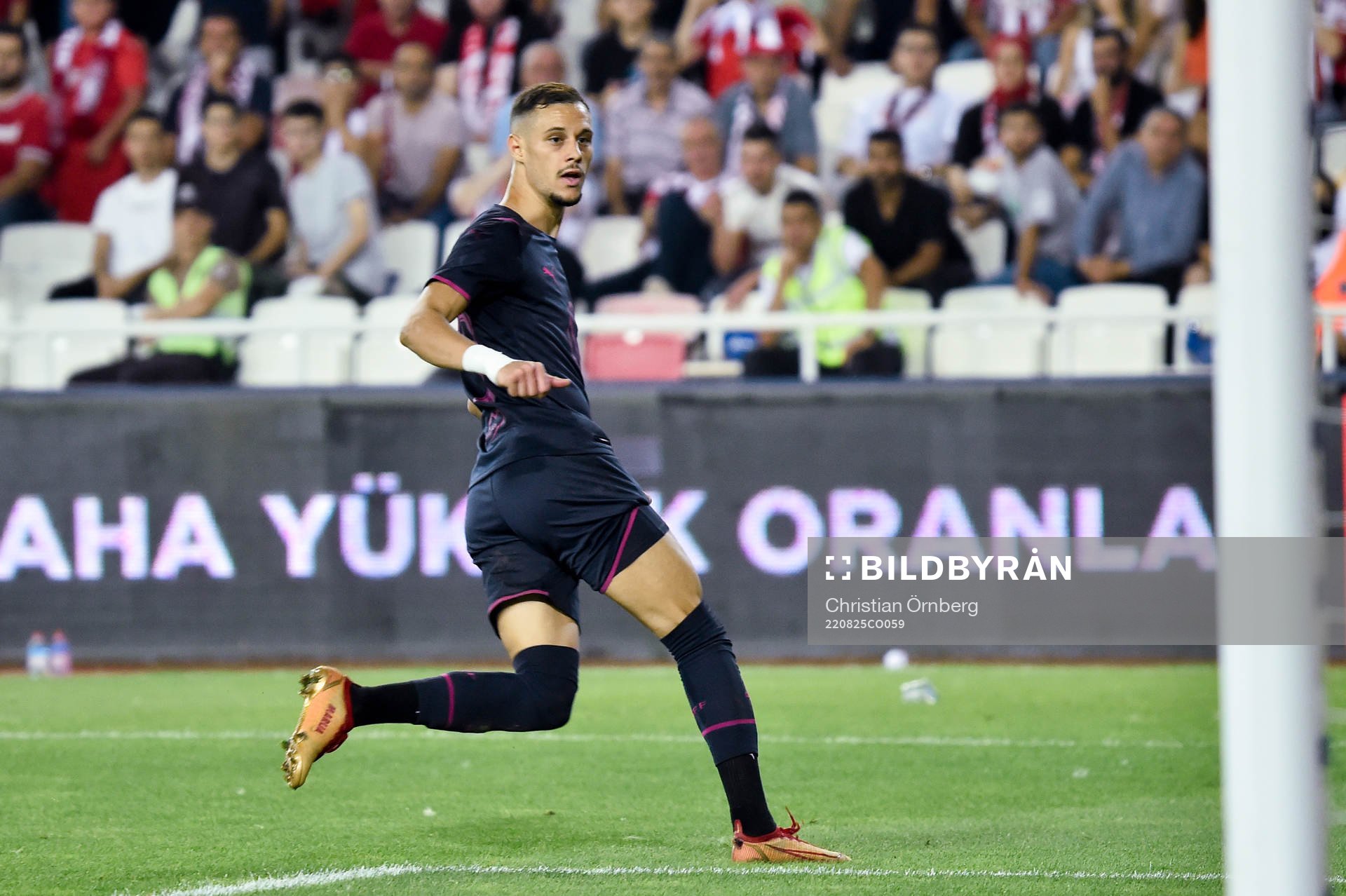 Veljko Birmancevic of Malmö FF scores 0-1
