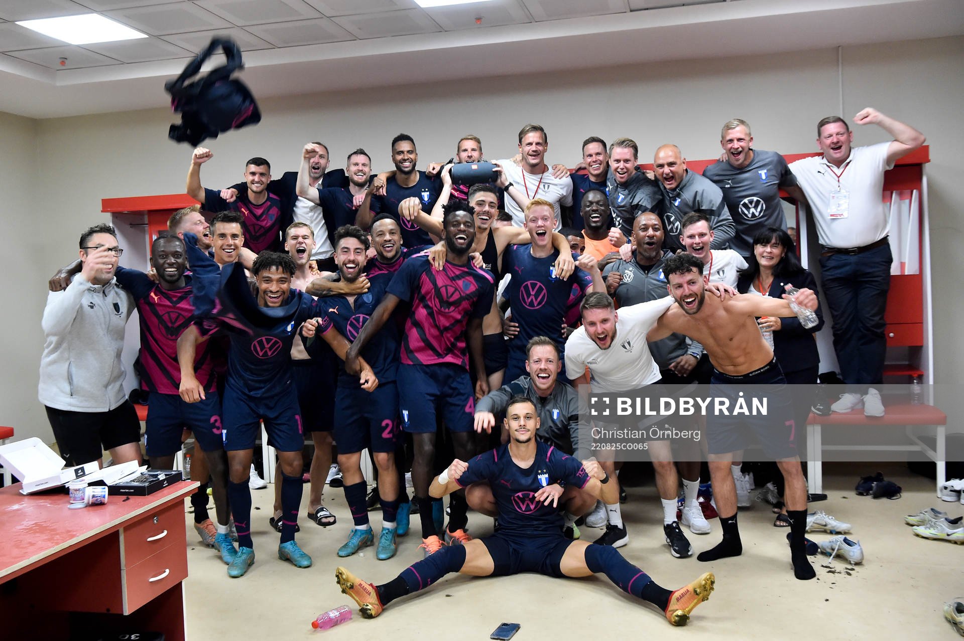 Players of Malmö FF celebrate