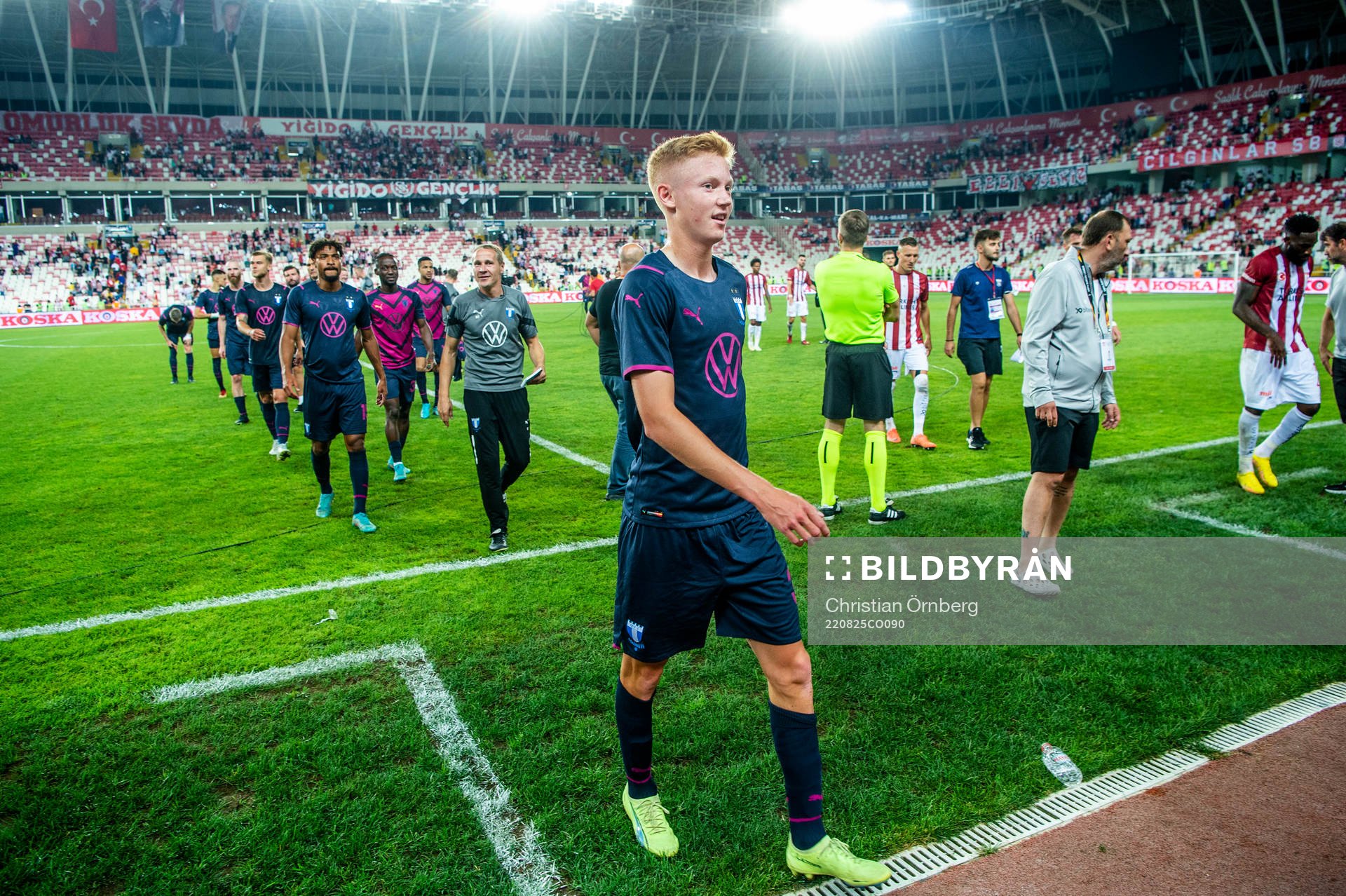 Hugo Larsson of Malmö FF celebrates