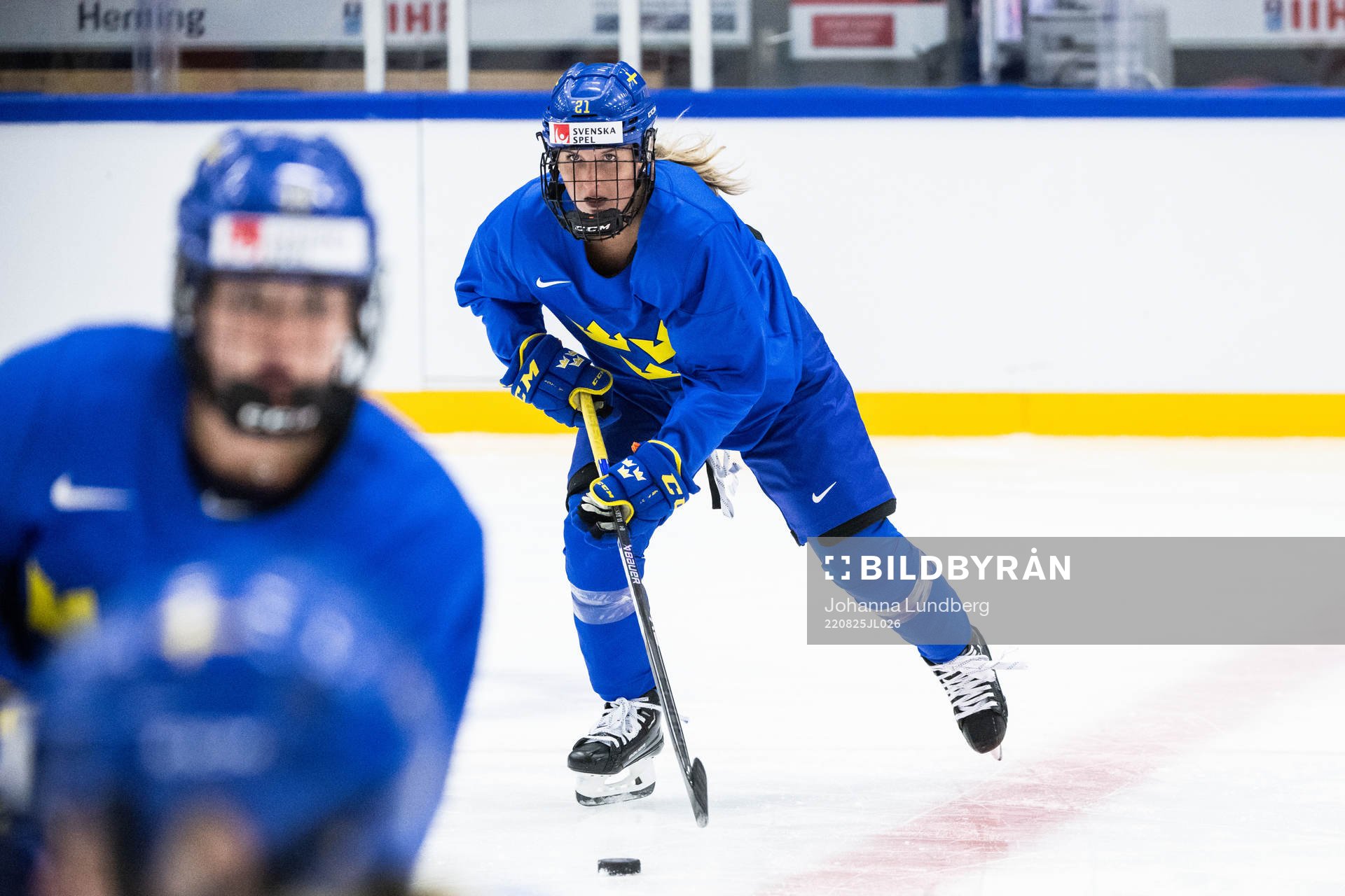 Celine Tedenby of Sweden at a practice session