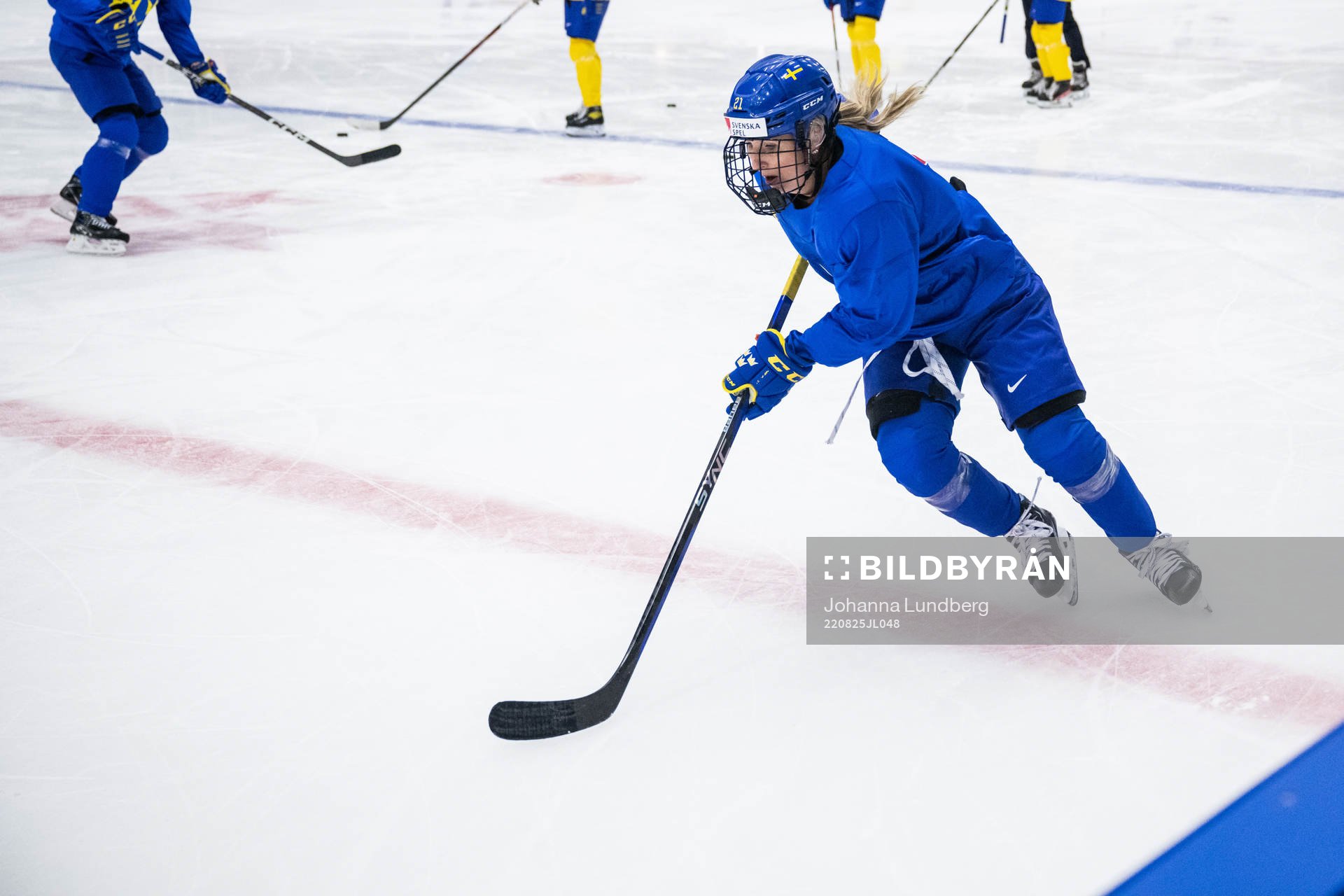 Celine Tedenby of Sweden at a practice session