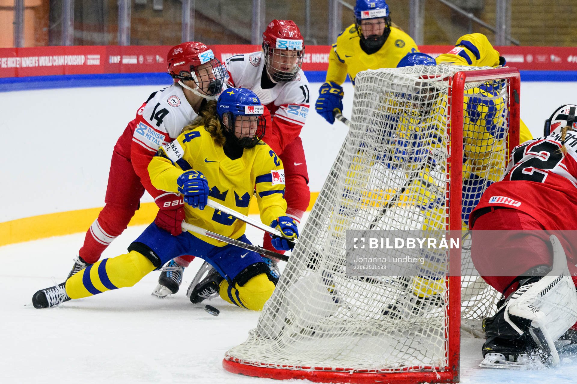 Nicoline Jensen and Amalie Andersen of Denmark against