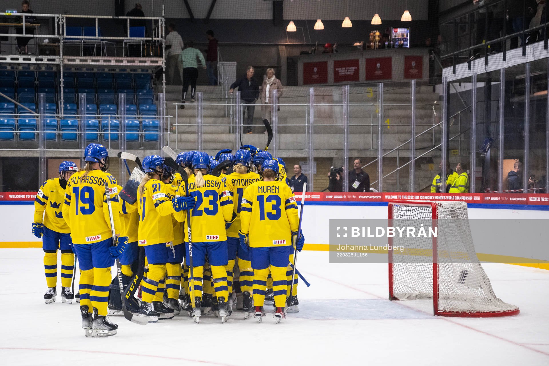Players of Sweden celebrate