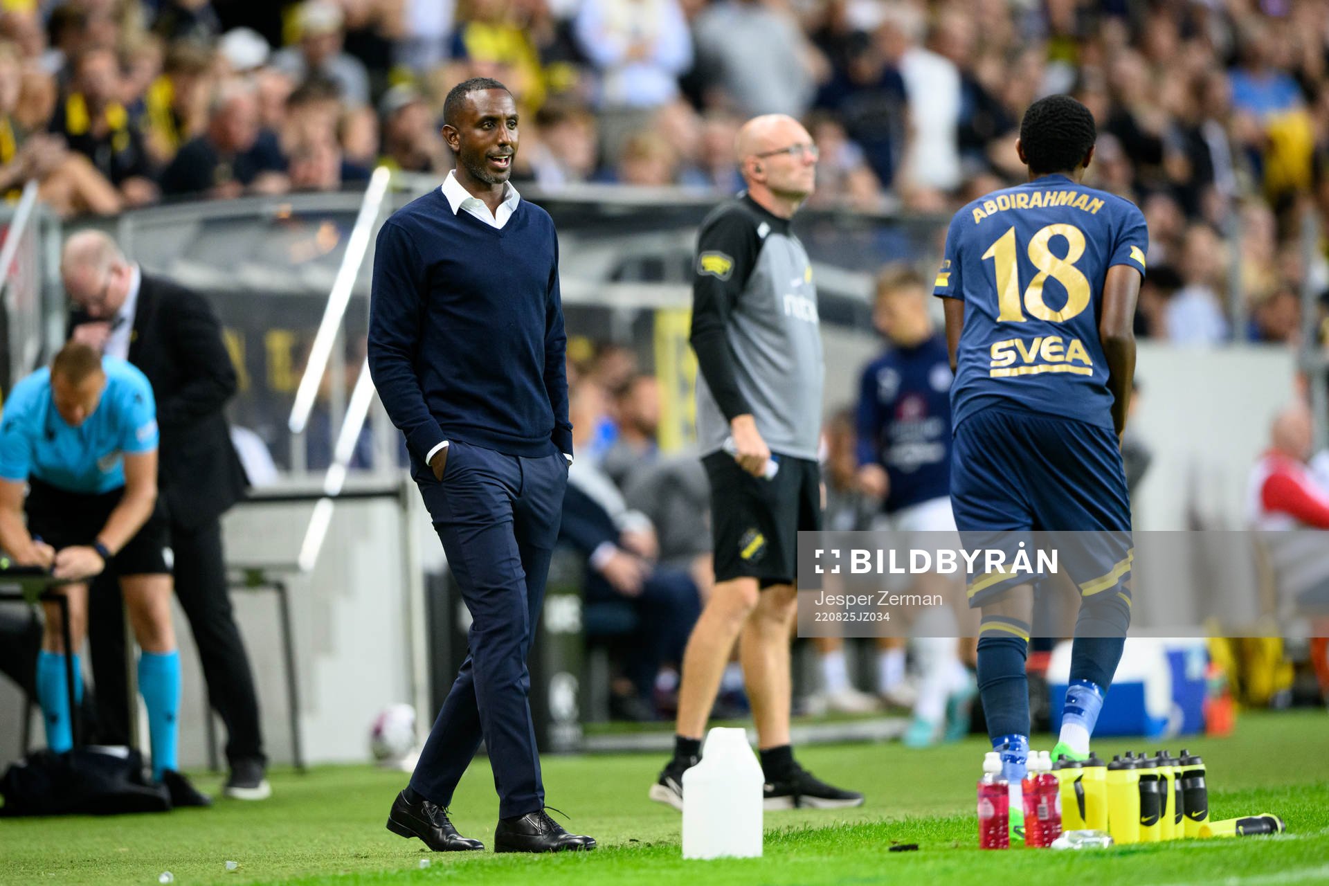 Henok Goitom, head coach of AIK during the UEFA Conference League playoff match between AIK and FC Slovacko on August 25, 2022 in Stockholm.