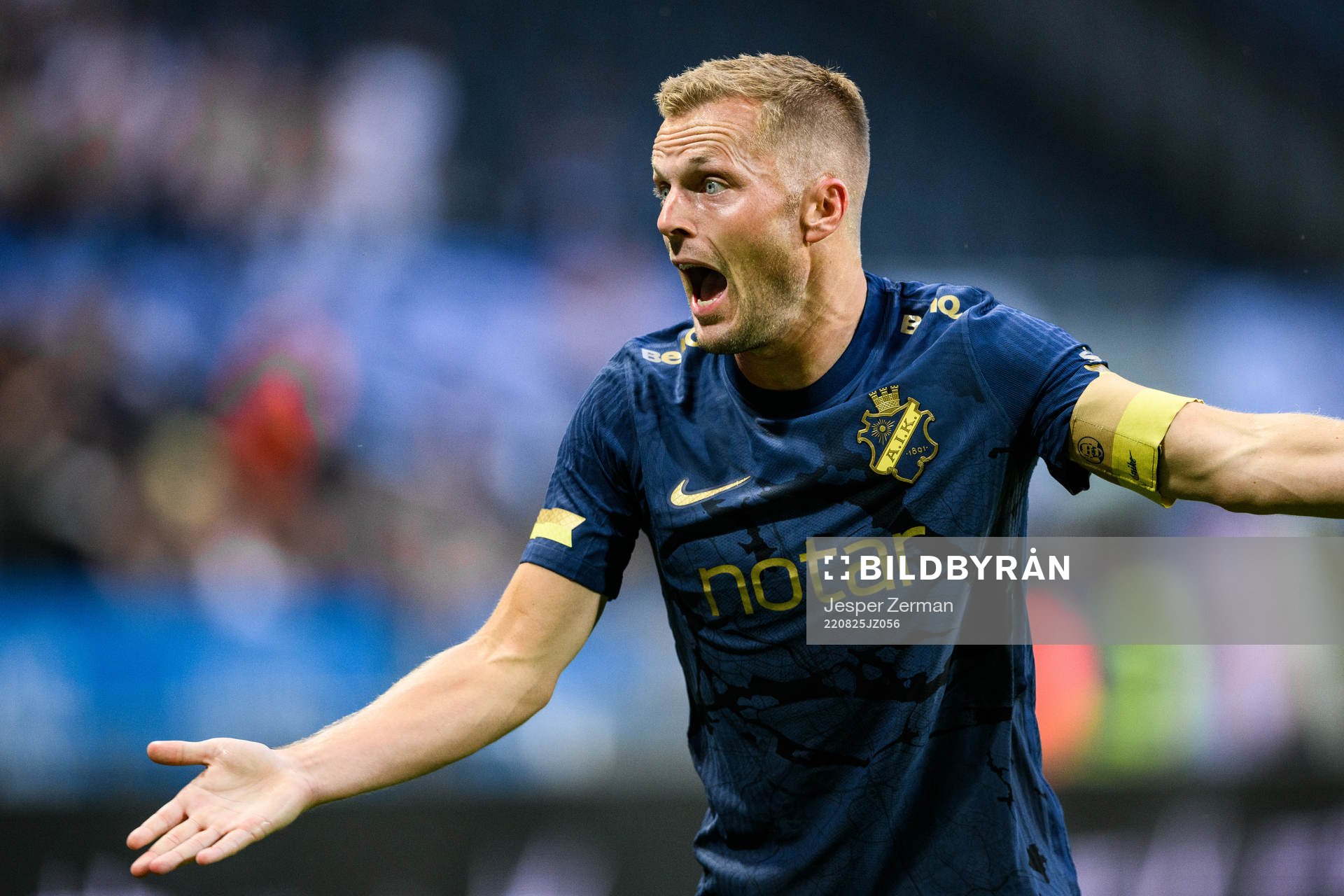 Sebastian Larsson of AIK reacts