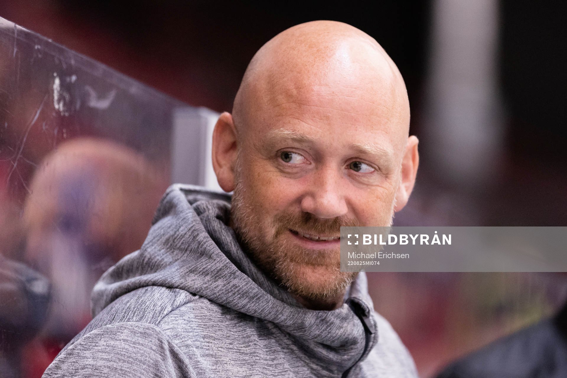 Frölundas målvaktstränare Kristoffer Martin innan