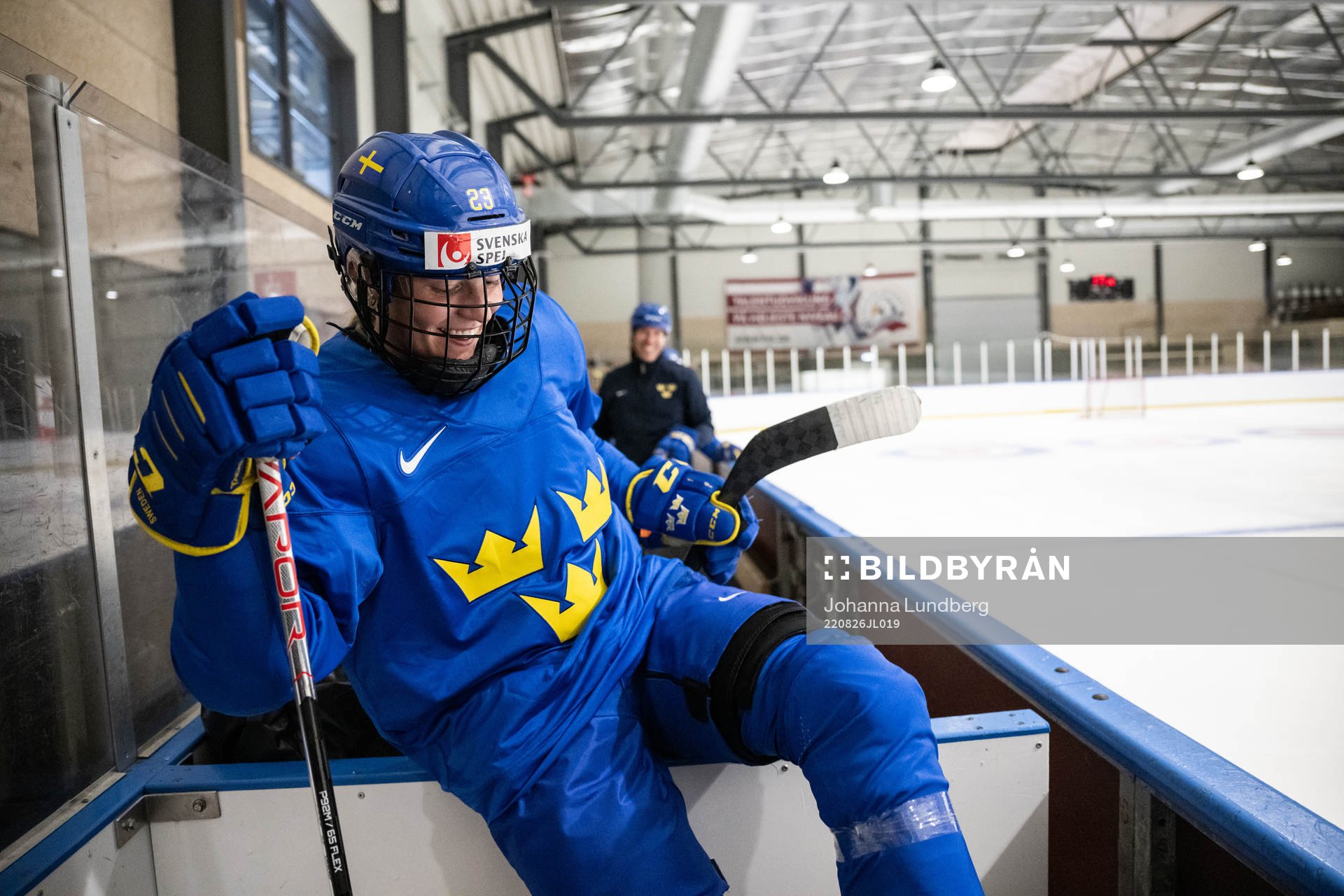 Thea Johansson of Sweden at a practice session
