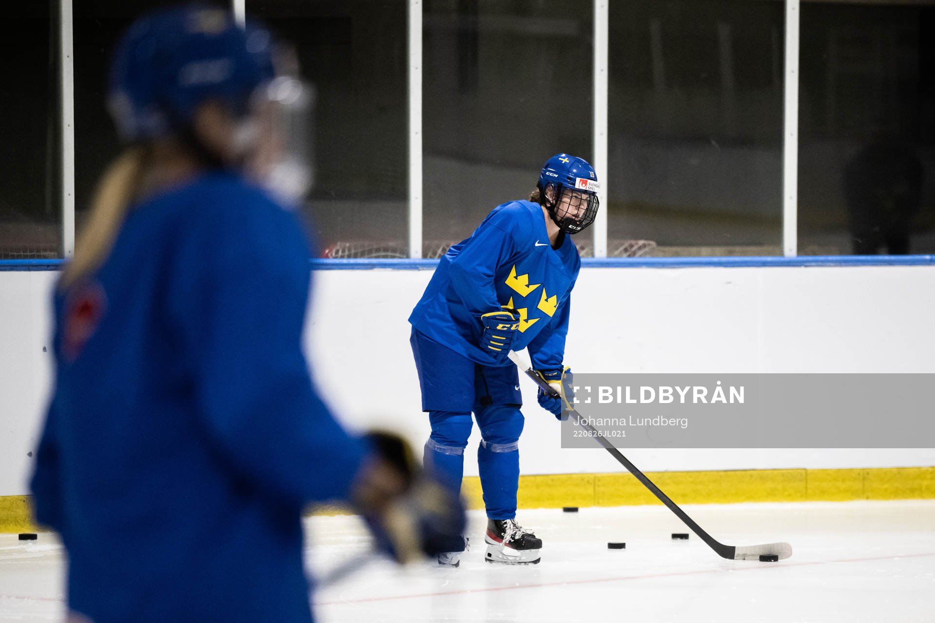 Emma Murén of Sweden at a practice session