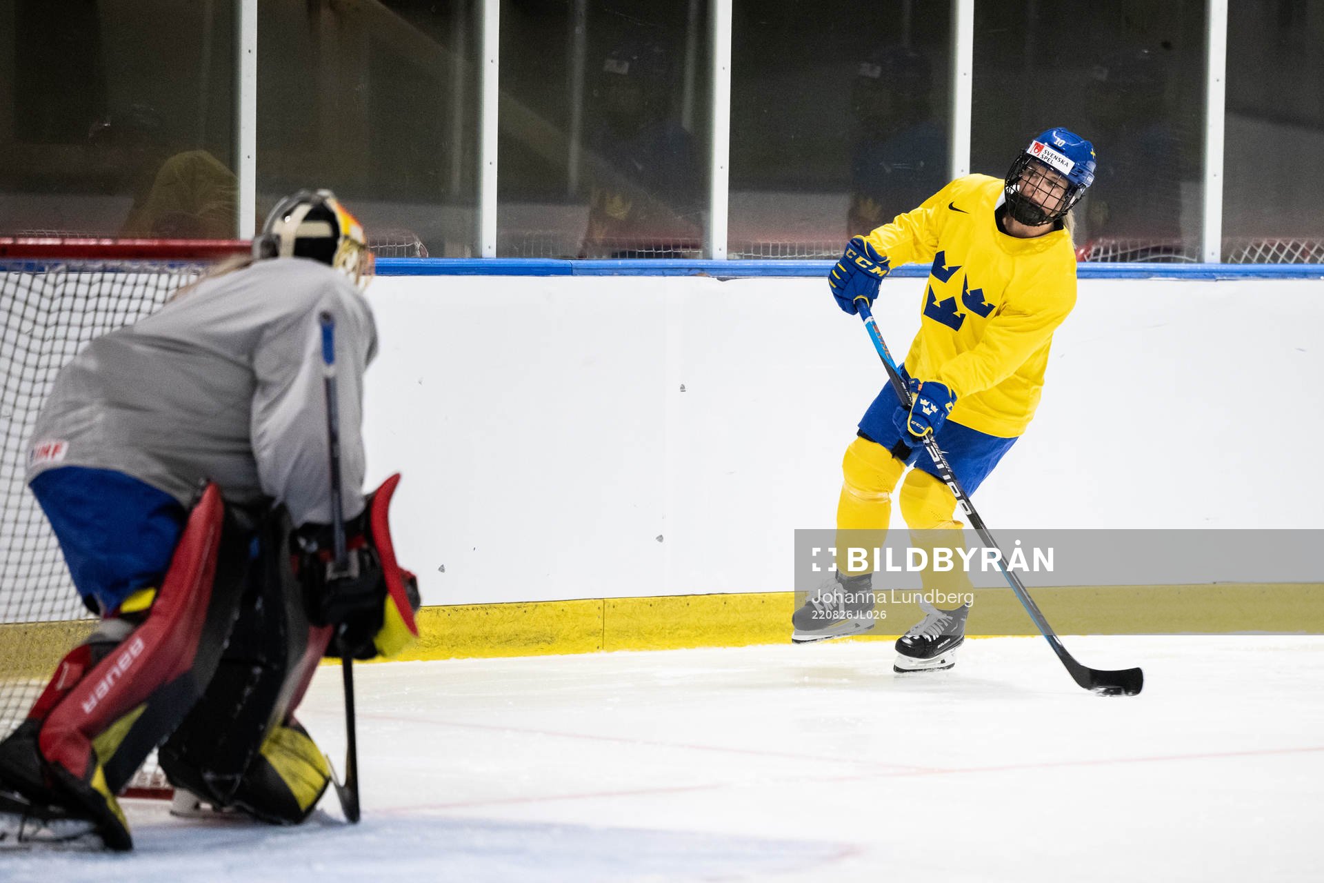 Mina Waxin of Sweden at a practice session