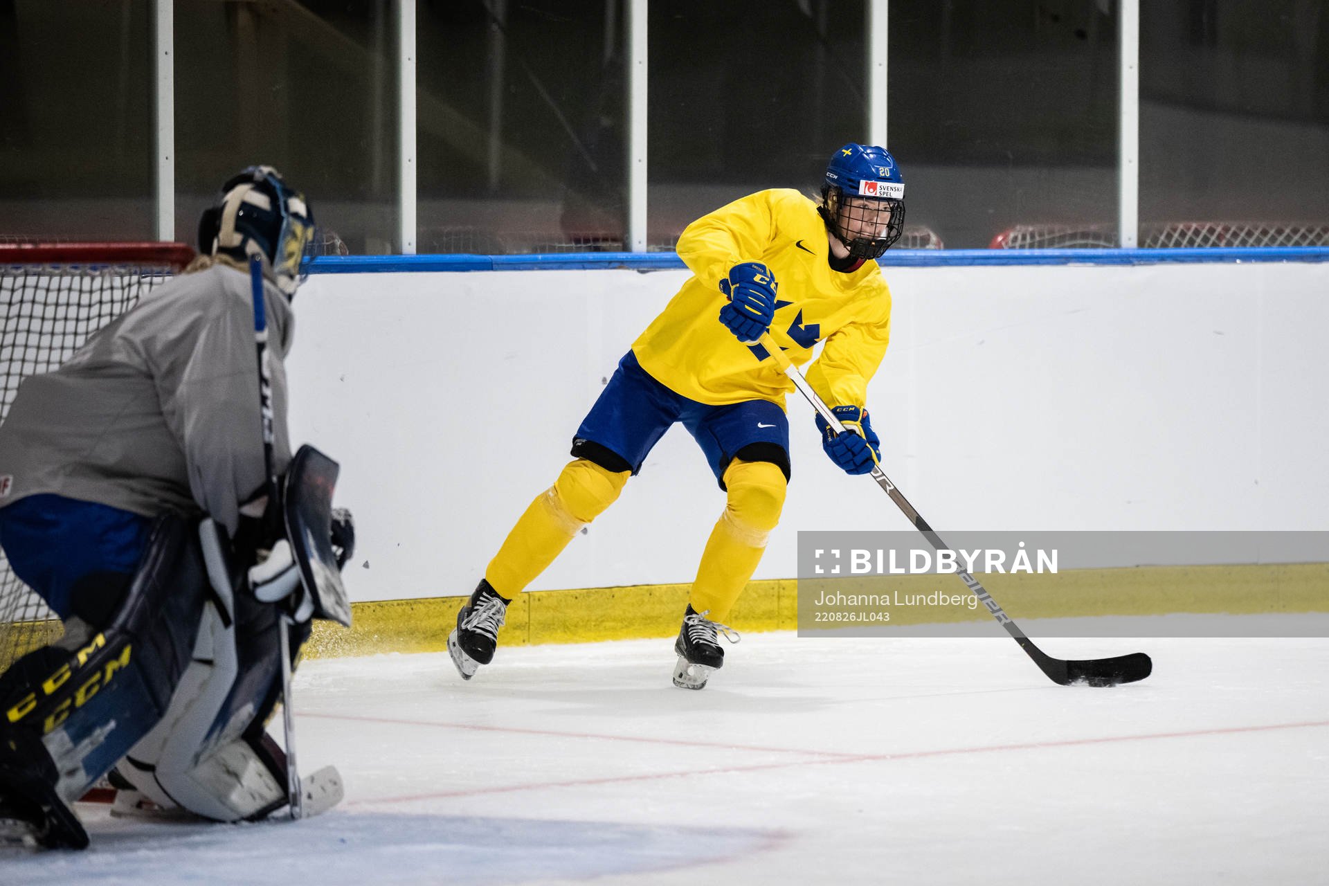 Paula Bergström of Sweden at a practice session