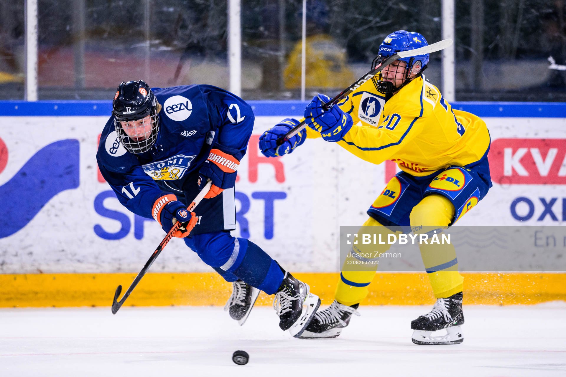 Finlands Konsta Helenius och Sveriges Alfons Freij