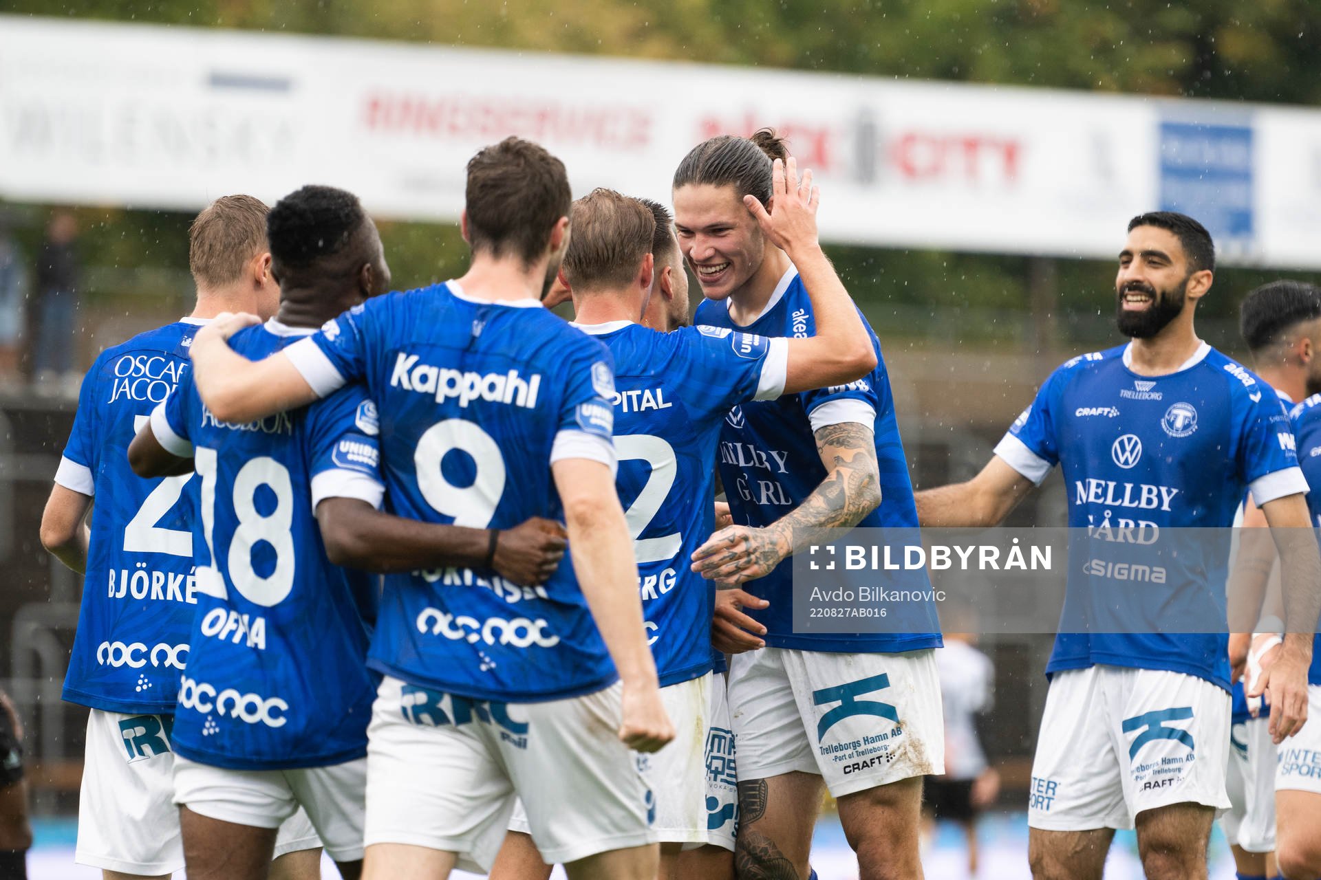Trelleborgs spelare jublar